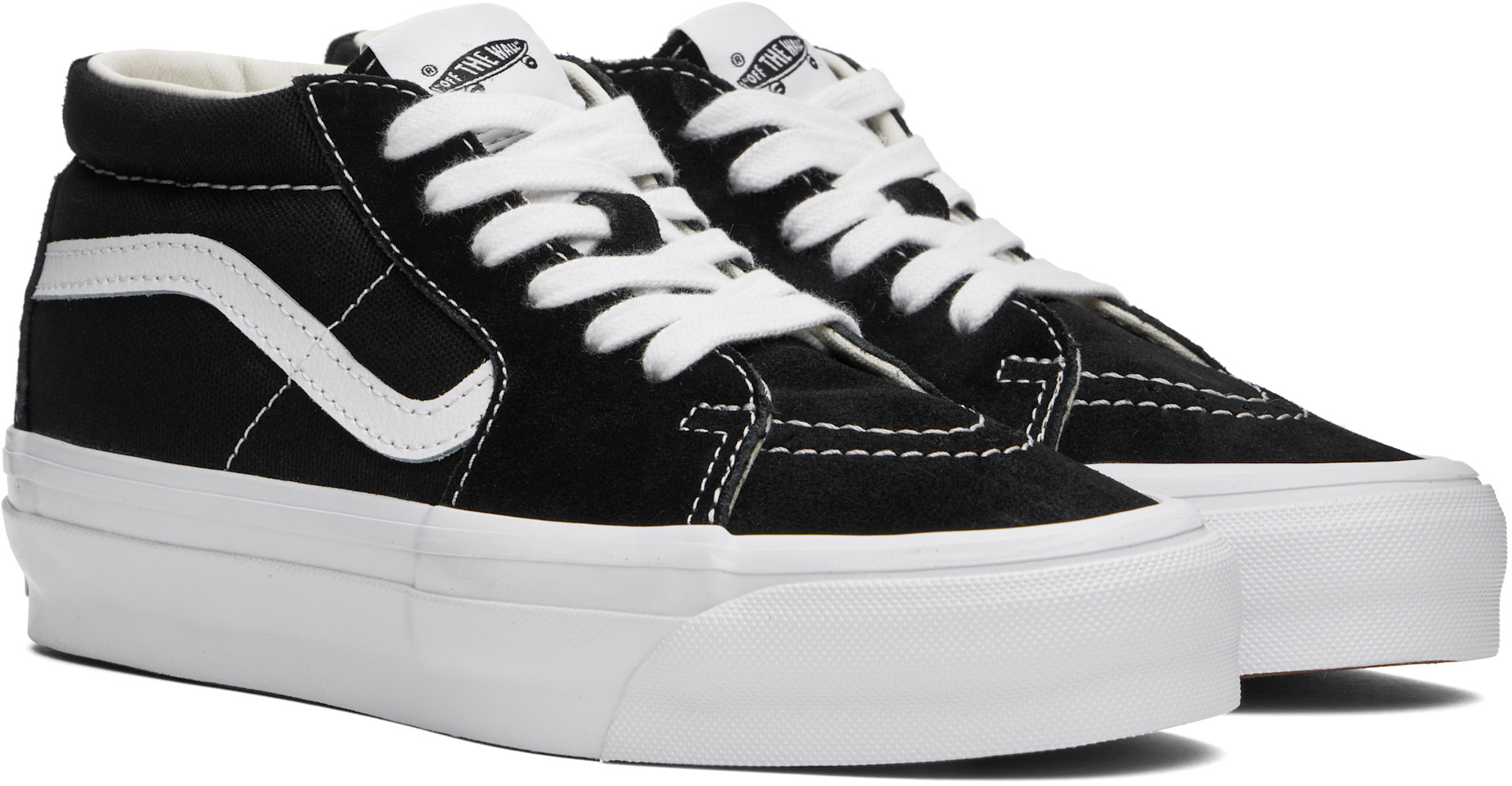 Vans: Black & White Premium Sk8-Mid Reissue 83 Sneakers | SSENSE