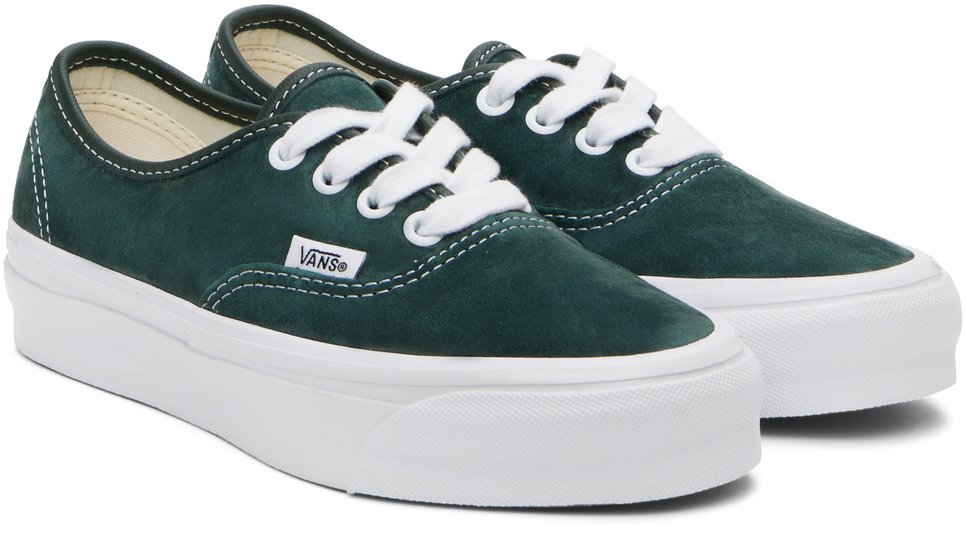 Vans - Baskets Authentic 44 vertes en suède - Premium