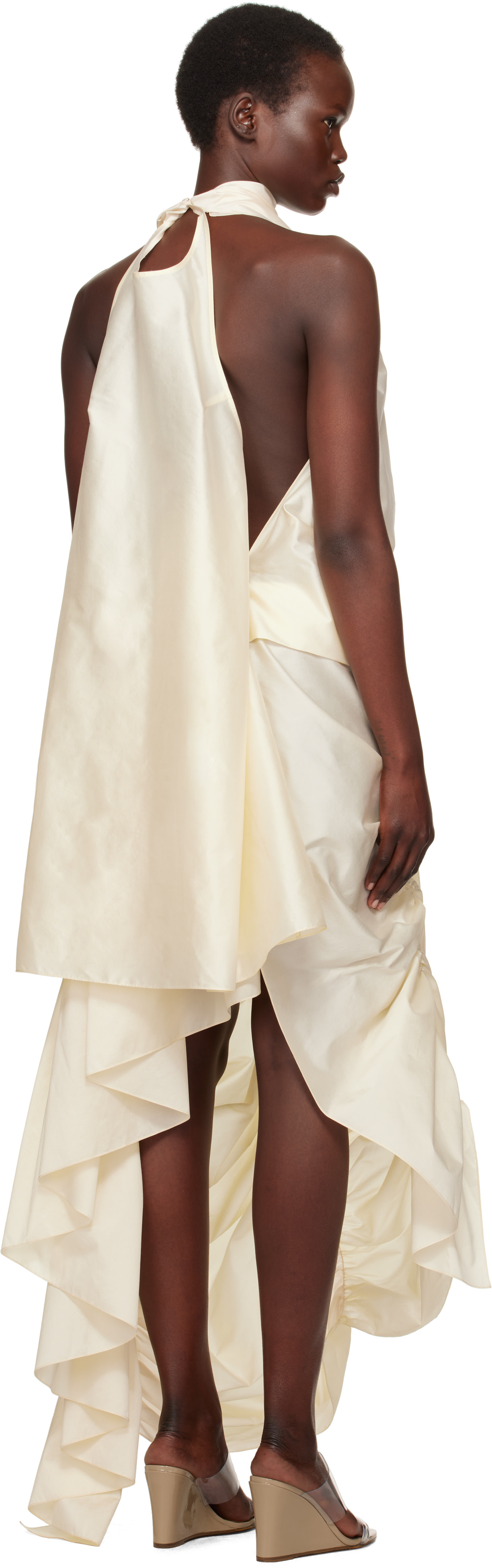GIA STUDIOS - Robe longue Renee blanc cassé