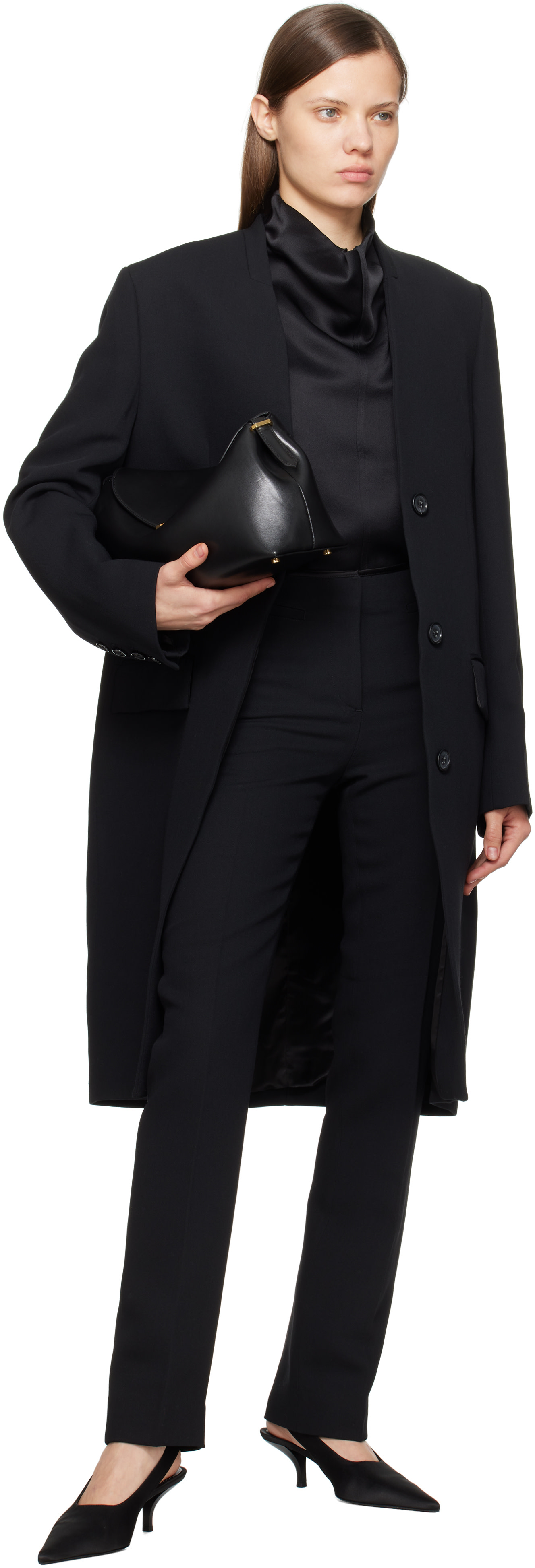 TOTEME - Manteau noir à plis