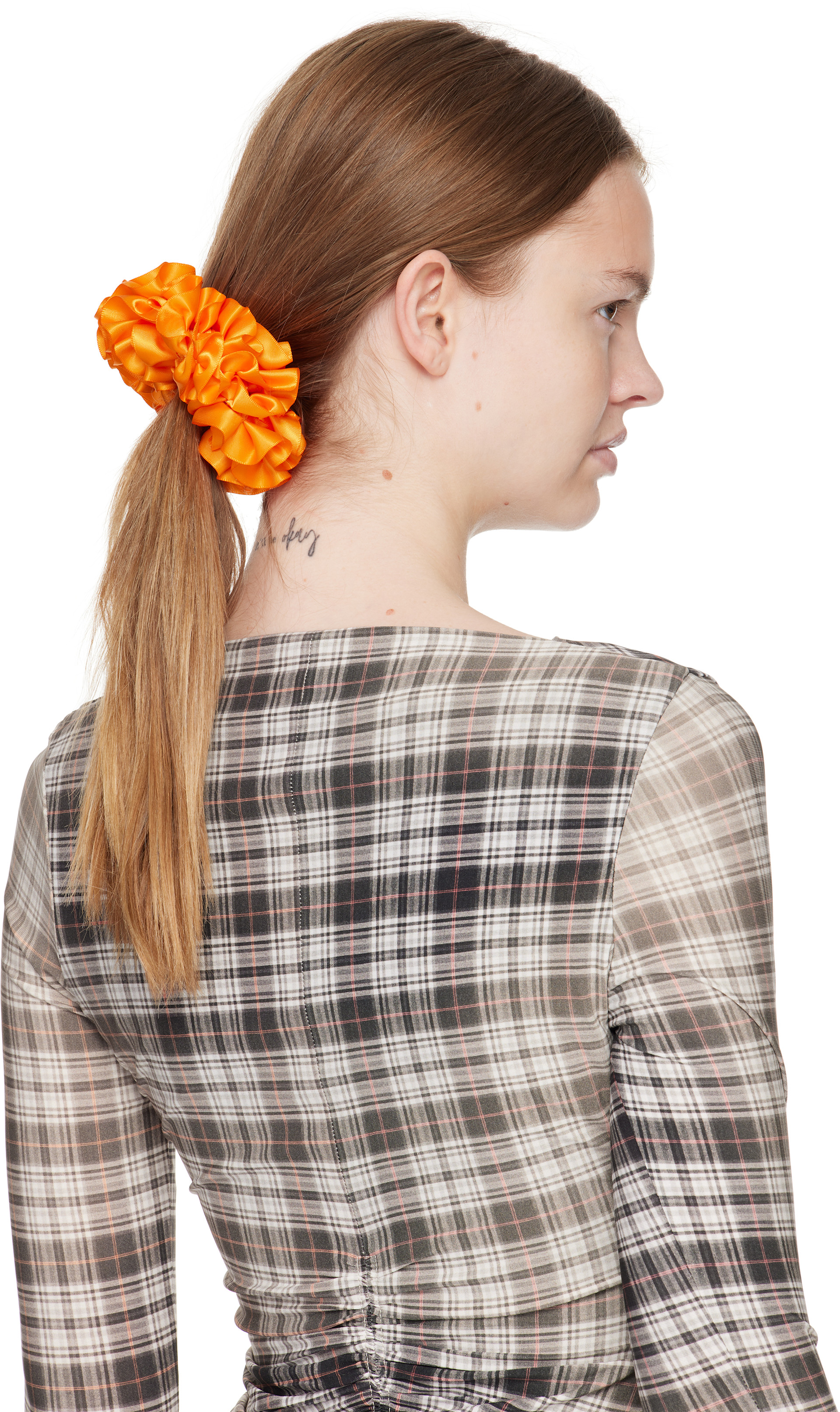 Maryam Nassir Zadeh: Orange Carnation Scrunchie | SSENSE Canada