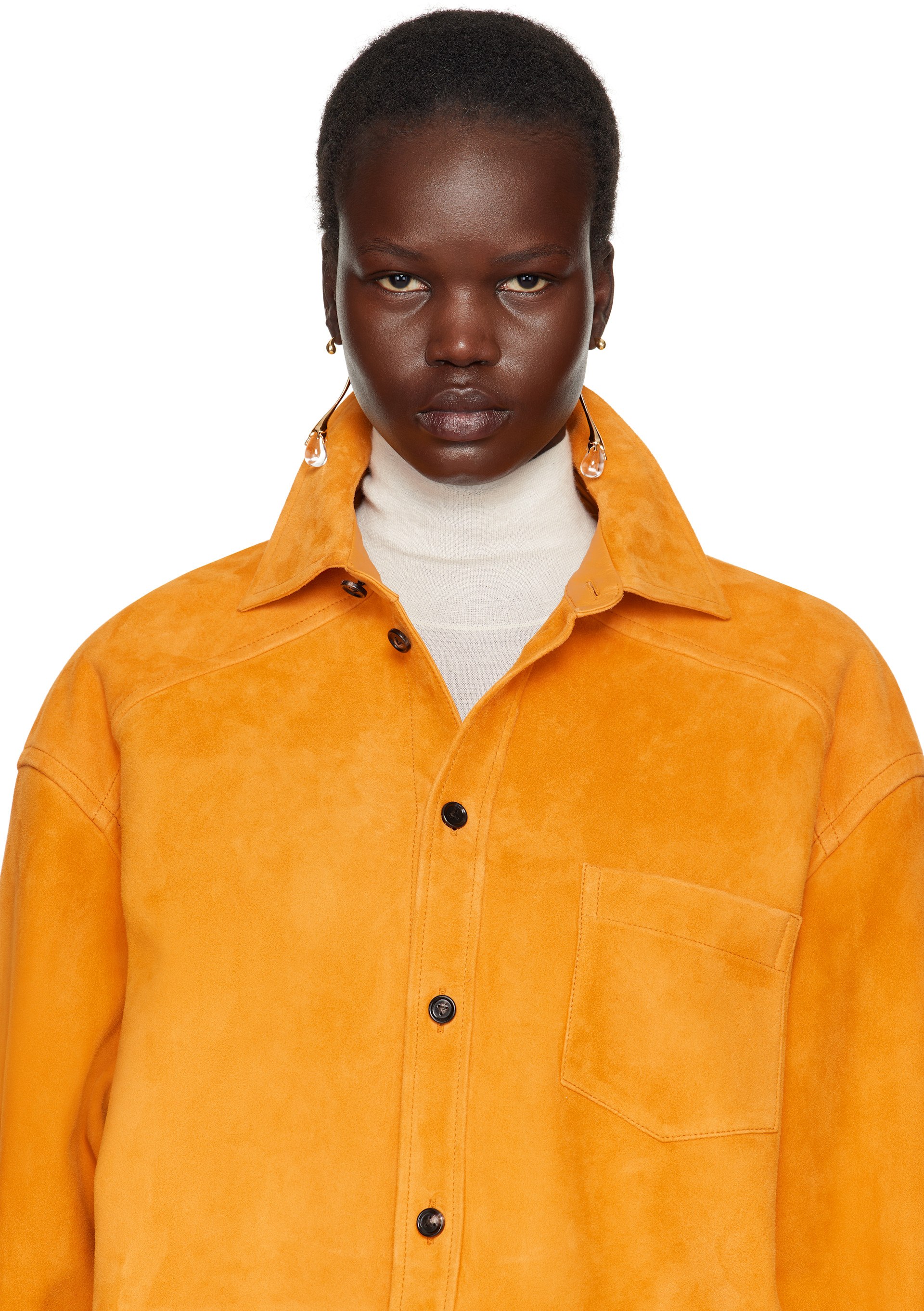 Bottega Veneta: ゴールド Drop ピアス | SSENSE 日本