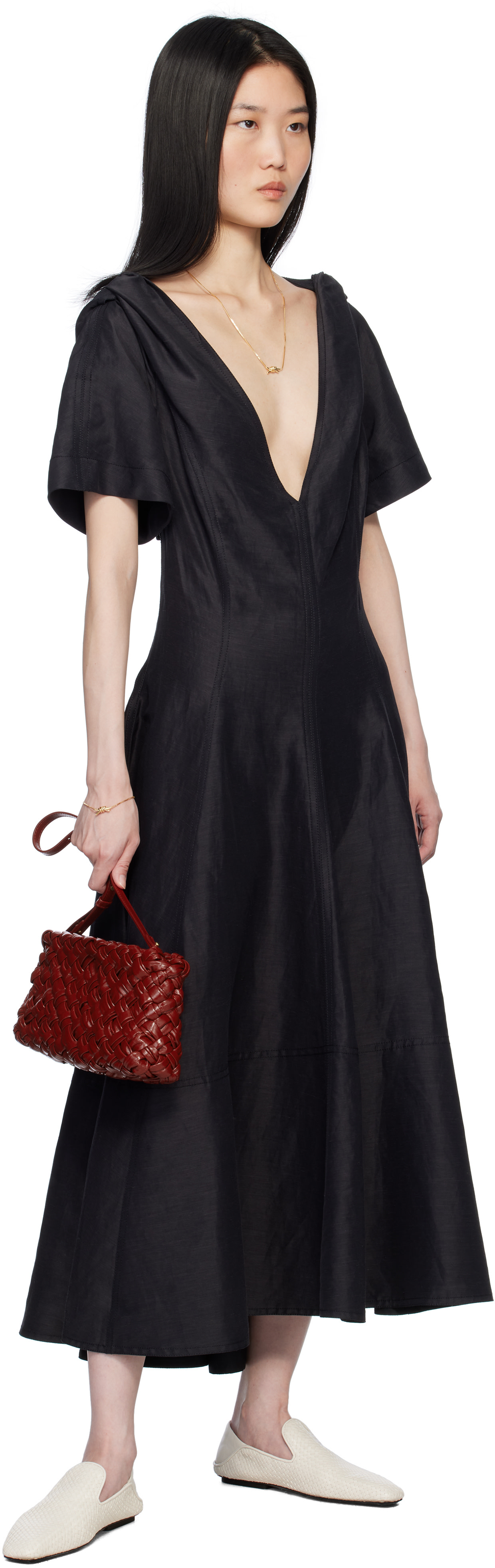 Bottega Veneta: Gold Knot Necklace | SSENSE