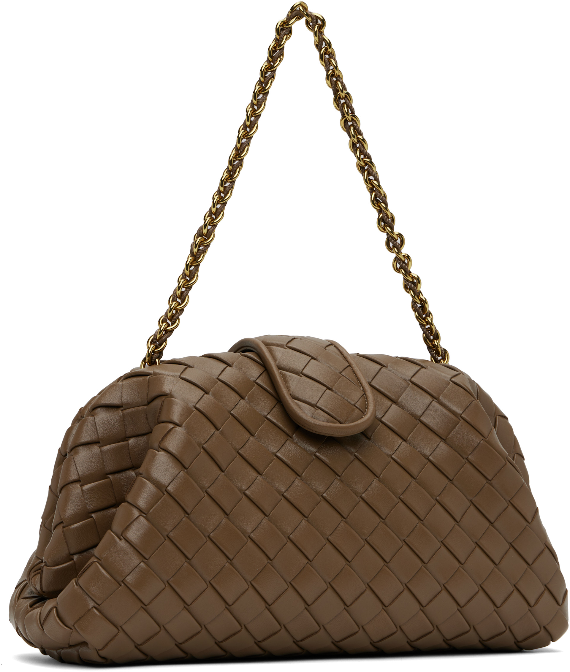 Bottega Veneta: カーキ ミディアム Lauren 1980 クラッチバッグ