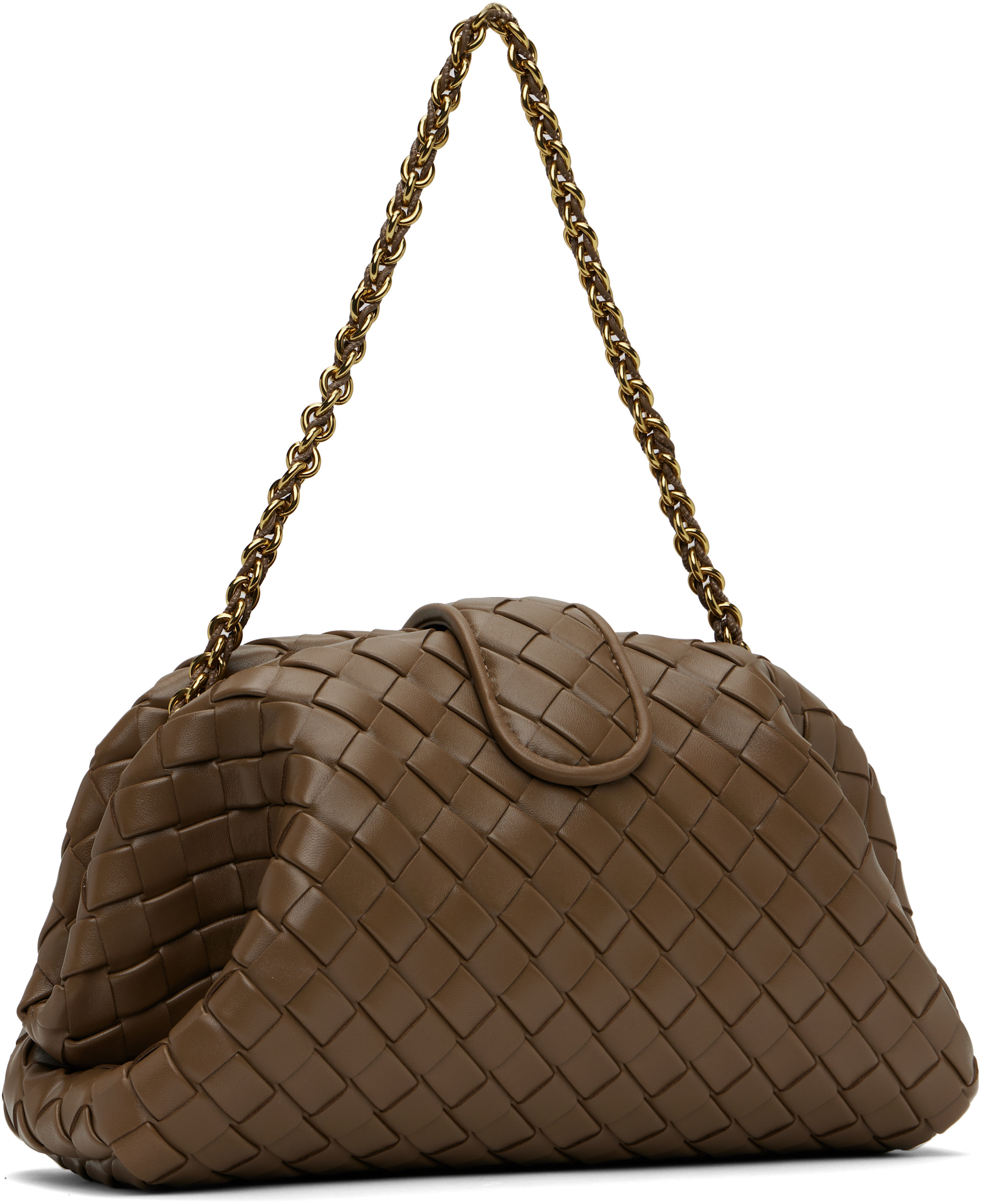 Bottega Veneta: Khaki Lauren 1980 Medium Clutch Bag | SSENSE