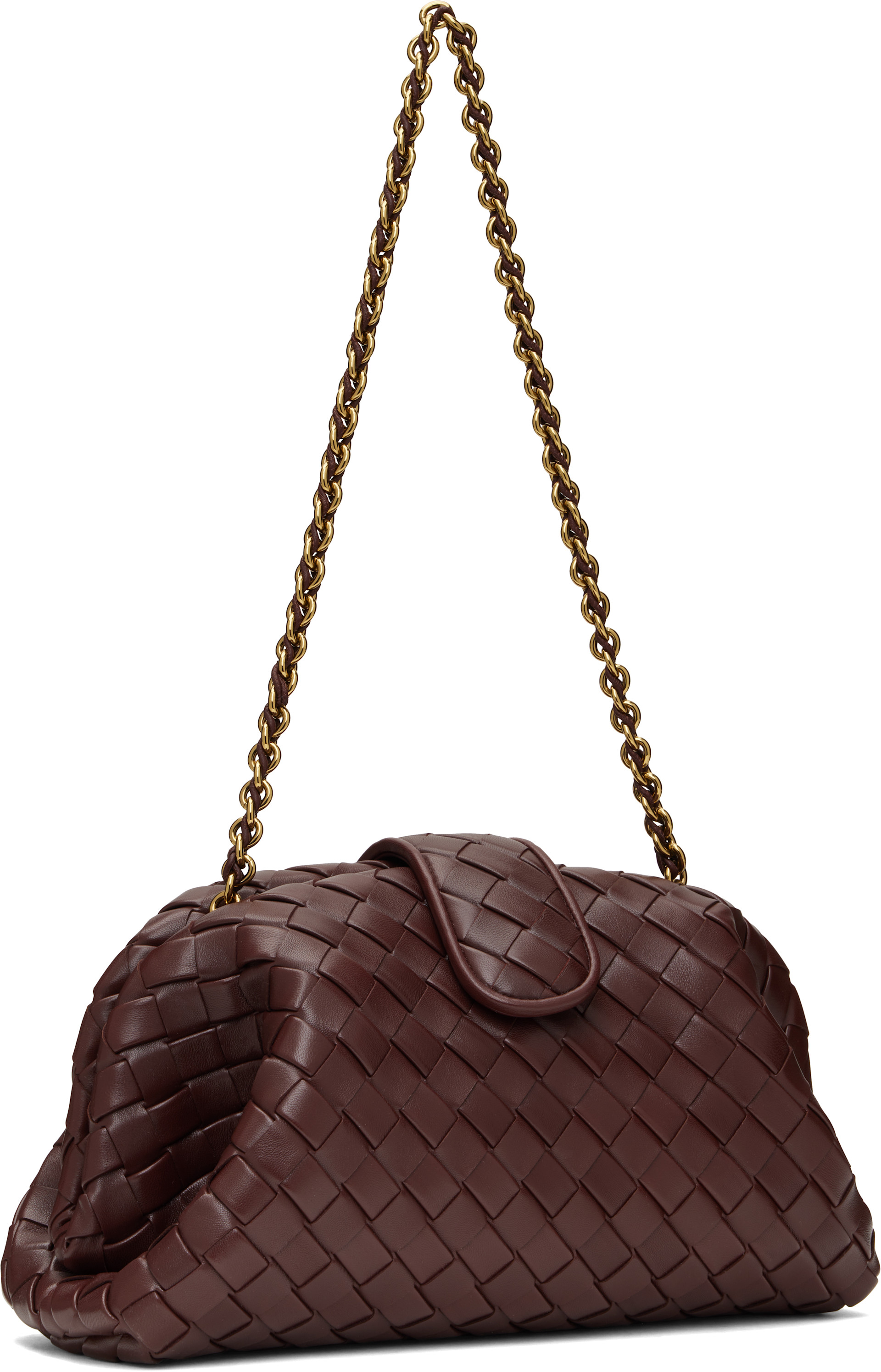 Bottega Veneta: Burgundy Lauren 1980 Clutch | SSENSE