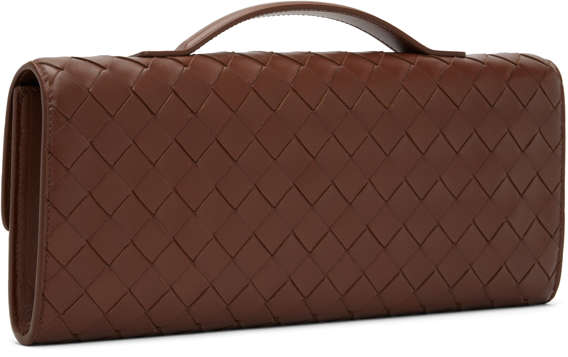 Bottega Veneta: Brown Andiamo Clutch | SSENSE