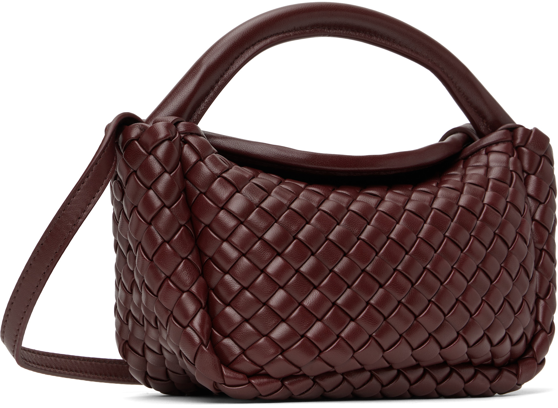 小物 taimelu121 BOTTEGA VENETA Bottega Veneta: Burgundy Small Cobble Top Handle Bag | SSENSE Canada