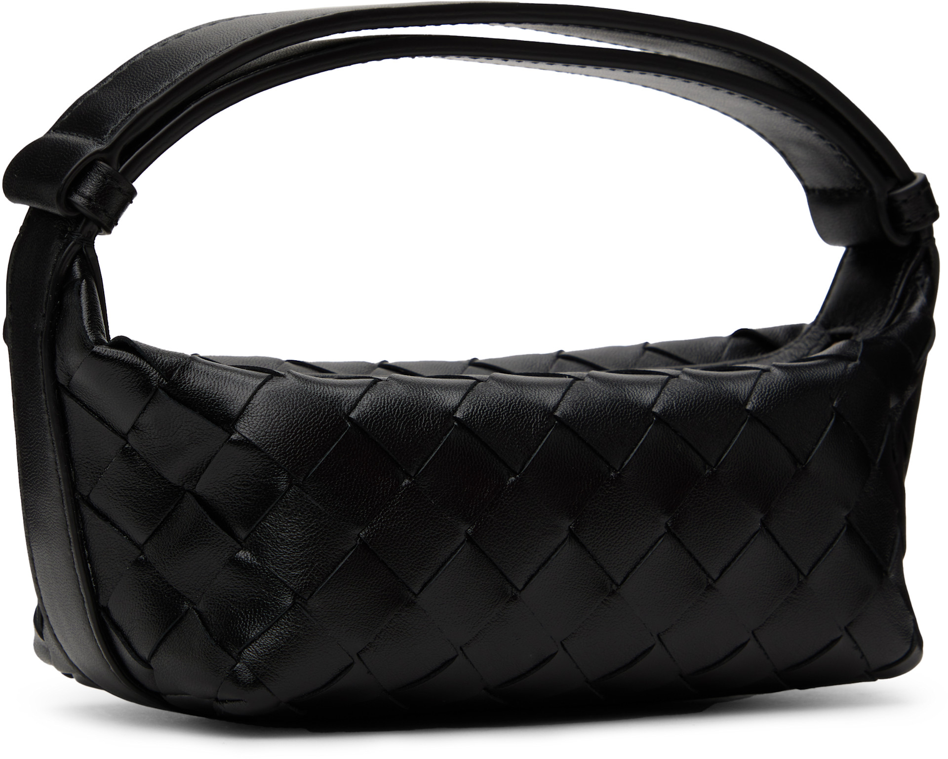 Bottega Veneta: Black EW Wallace Bag | SSENSE