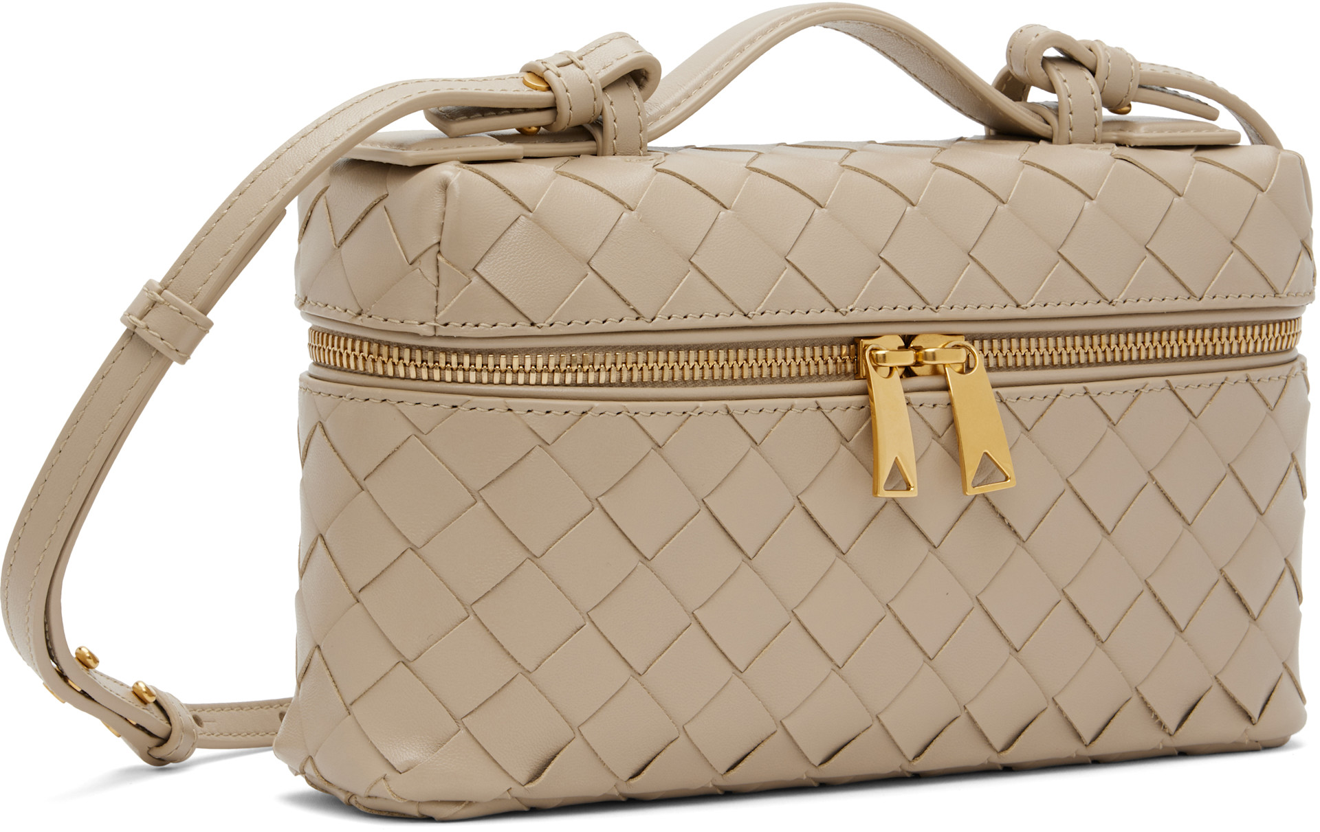 BOTTEGA VENETA ベージュレザーケース Bottega Veneta: Beige Bang Bang Bag | SSENSE