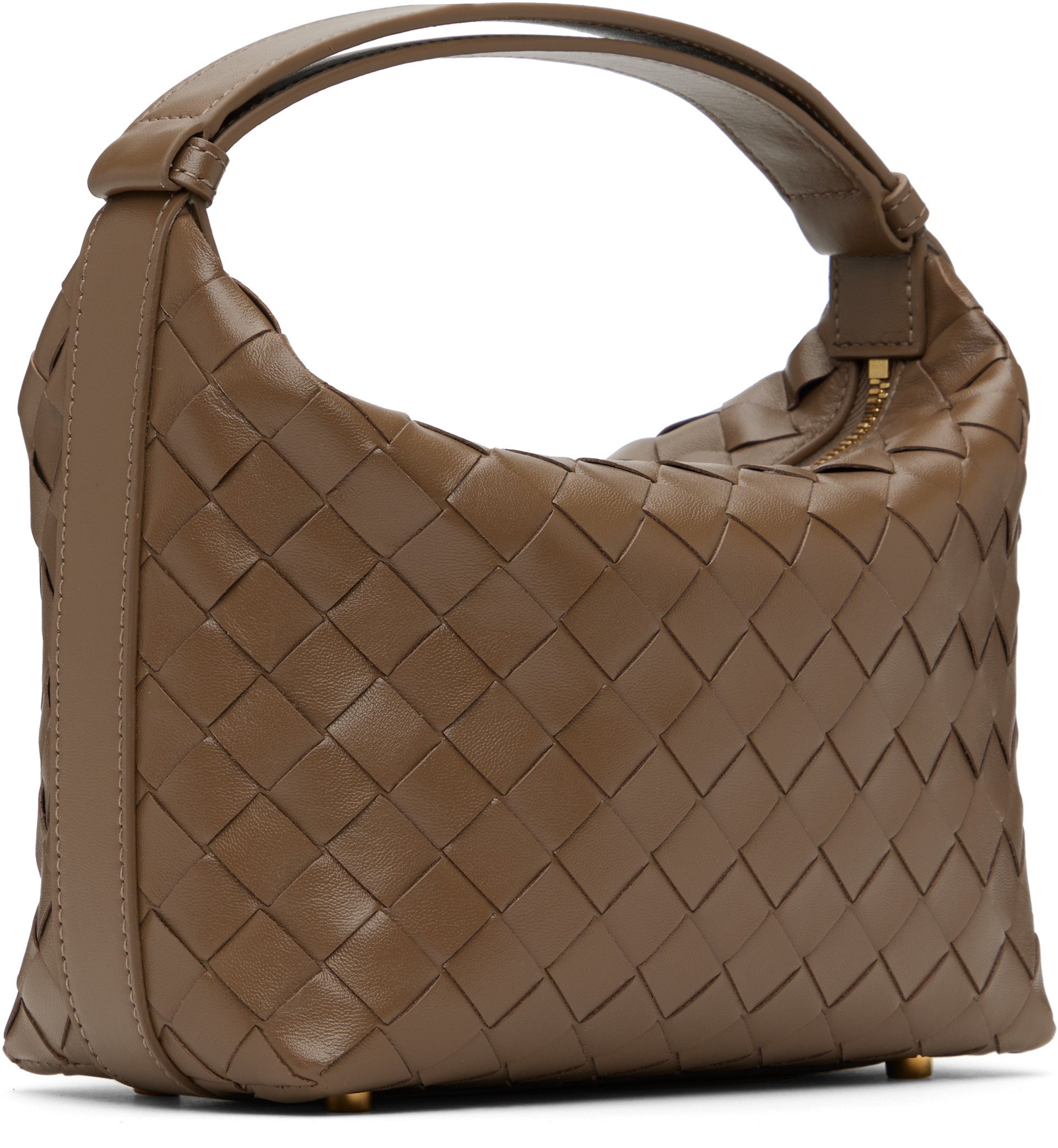 Bottega Veneta: Taupe Mini Wallace Bag | SSENSE