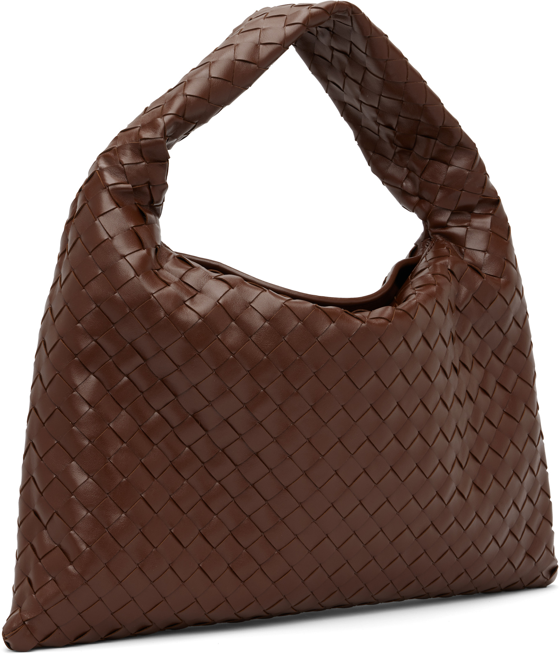 Bottega Veneta: ブラウン Hop バッグ | SSENSE 日本
