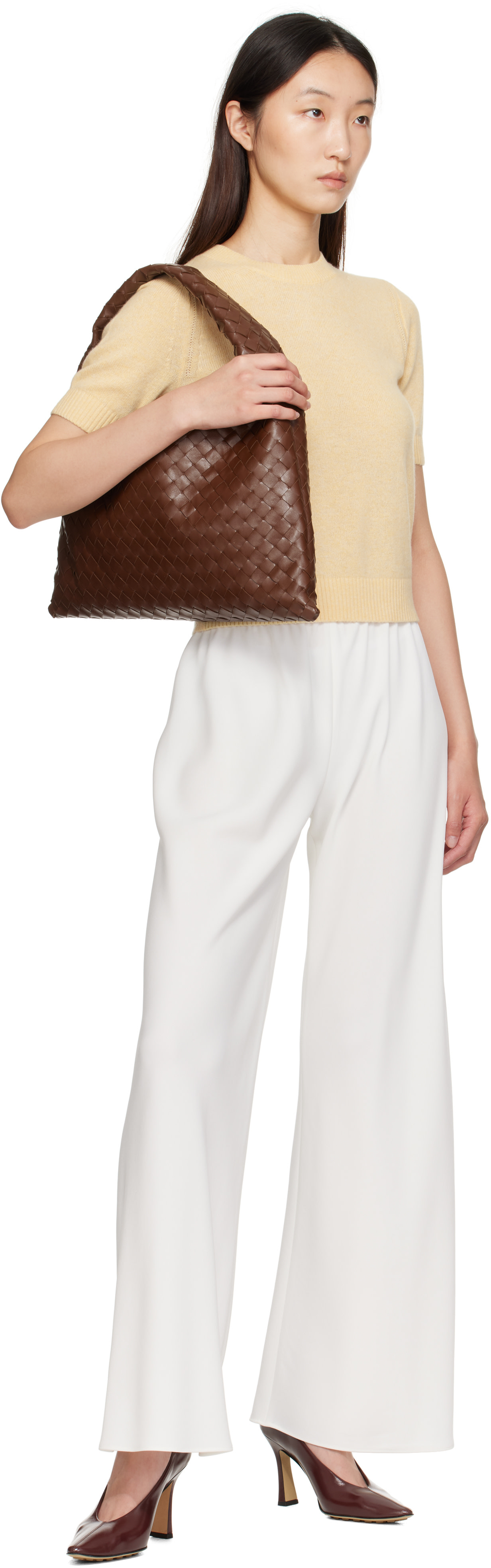 Bottega Veneta: Brown Hop Bag | SSENSE
