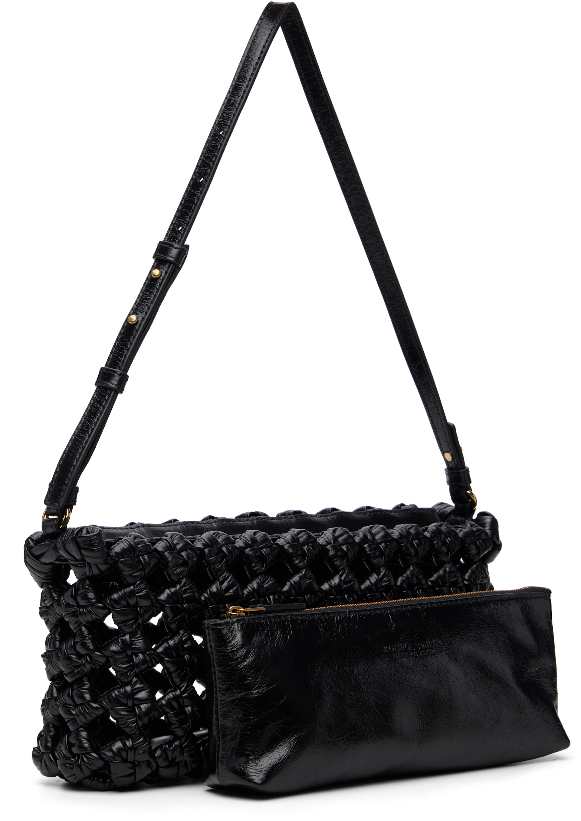 Bottega Veneta: Black Square Knot 20 Bag | SSENSE