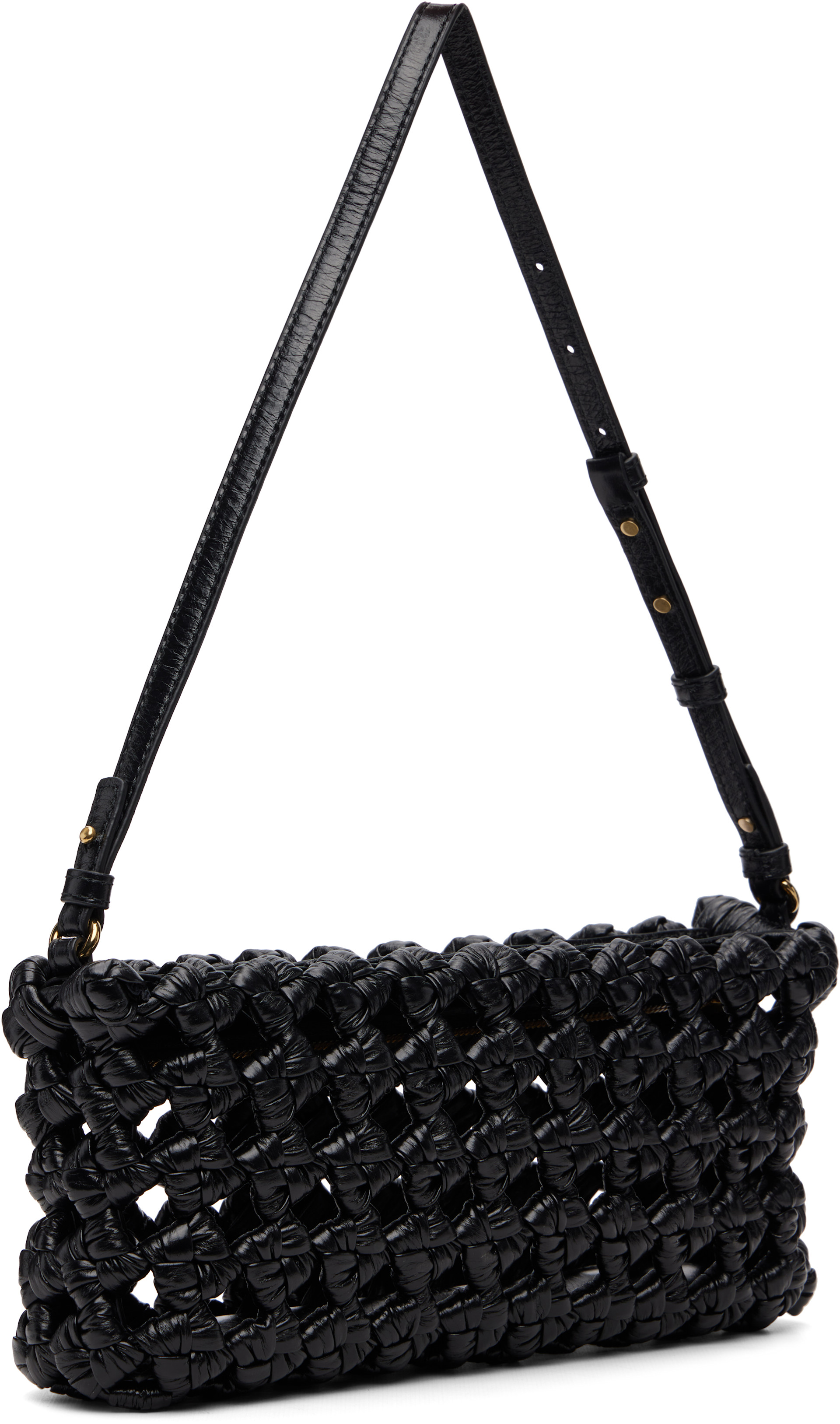 Bottega Veneta: Black Square Knot 20 Bag | SSENSE