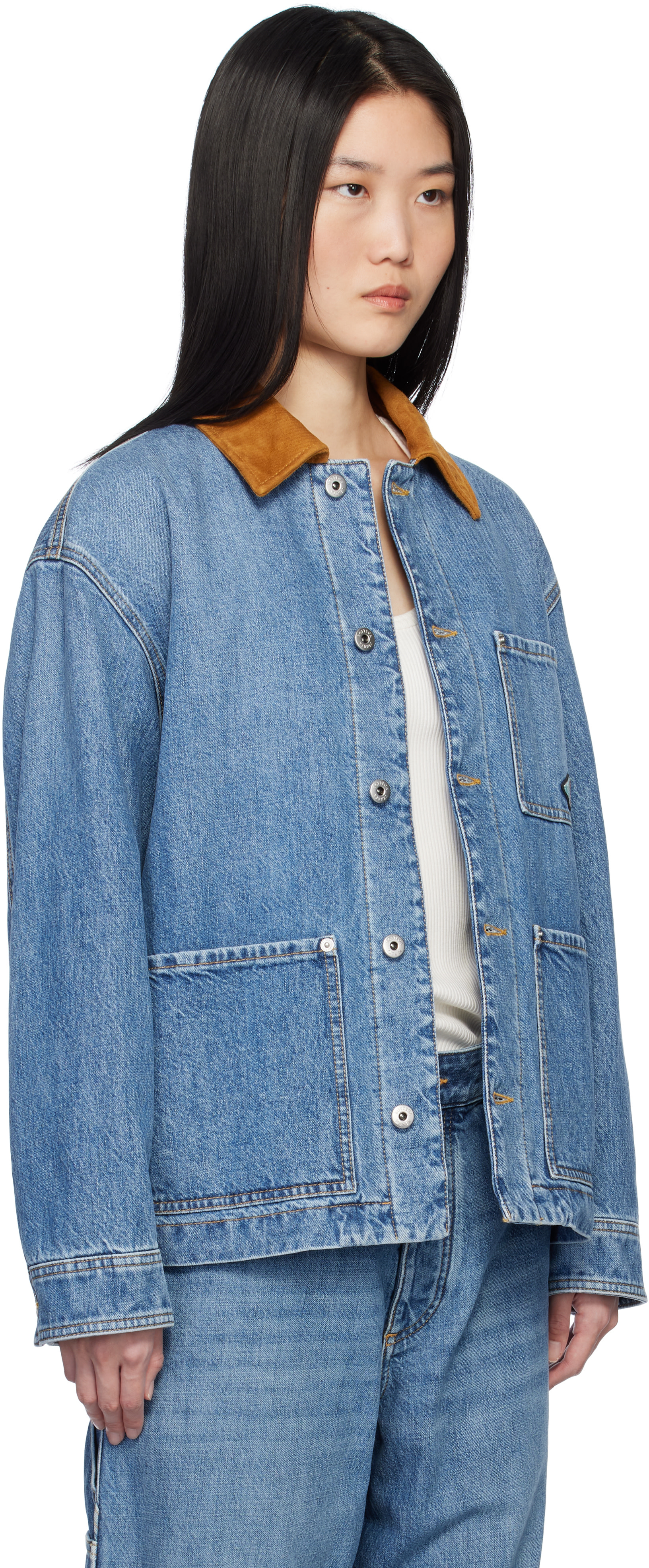 Bottega Veneta: Blue Vintage Denim Jacket | SSENSE