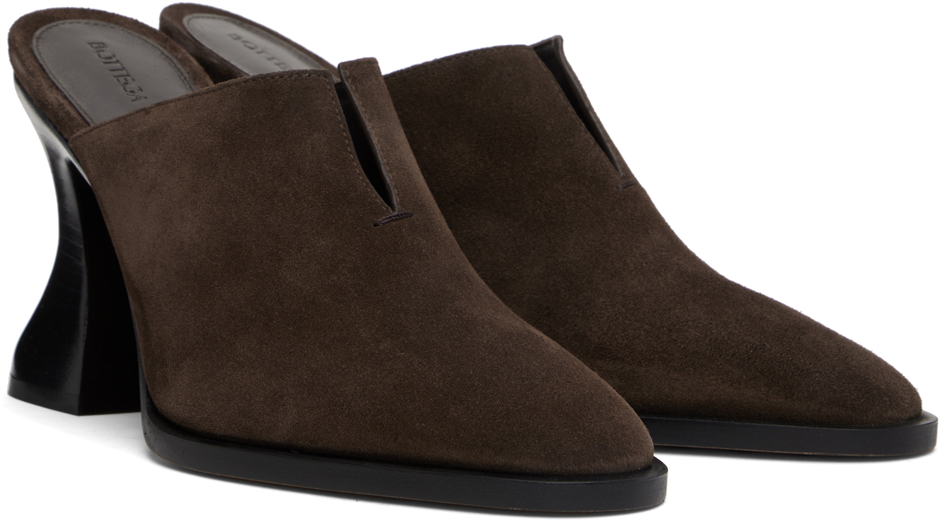 Bottega Veneta: Brown Cha-Cha Mules | SSENSE