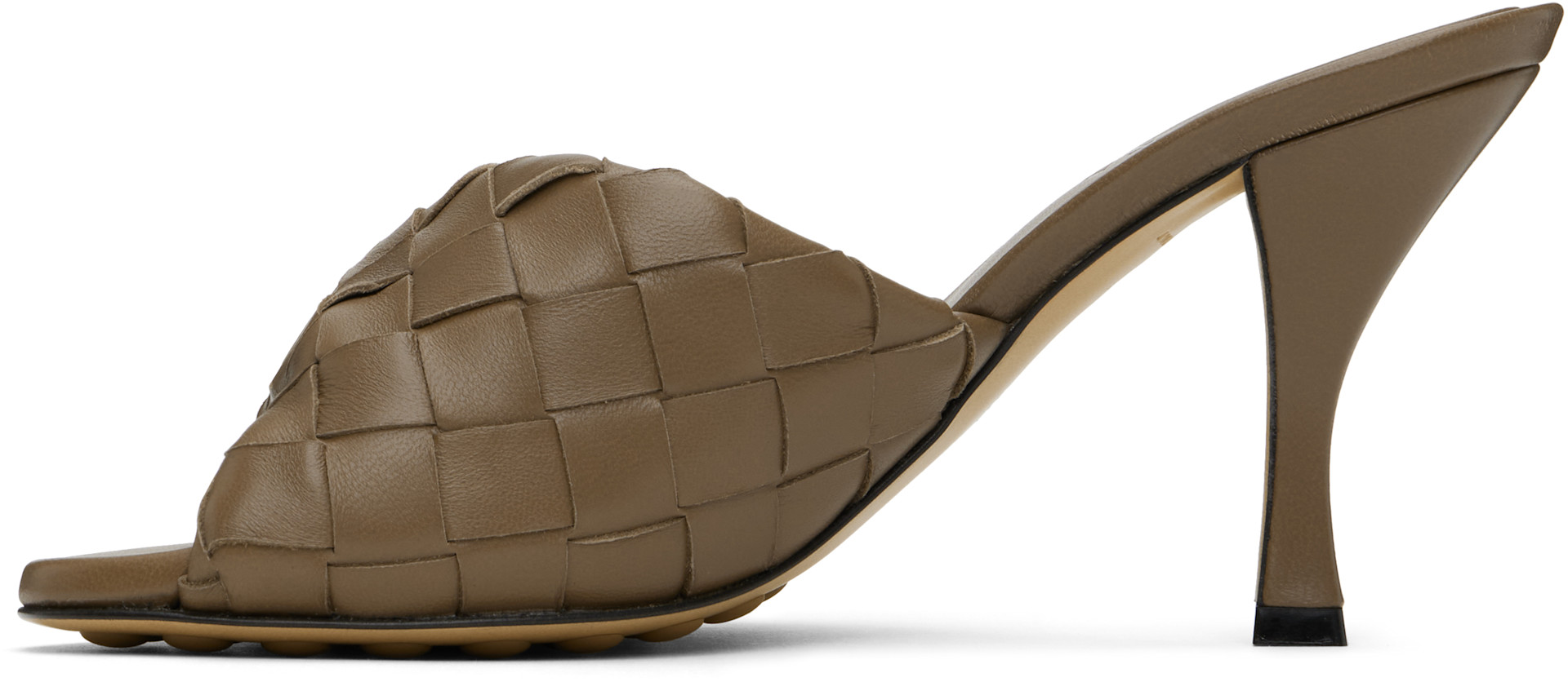 Bottega Veneta: ブラウン Blink ヒールサンダル | SSENSE 日本