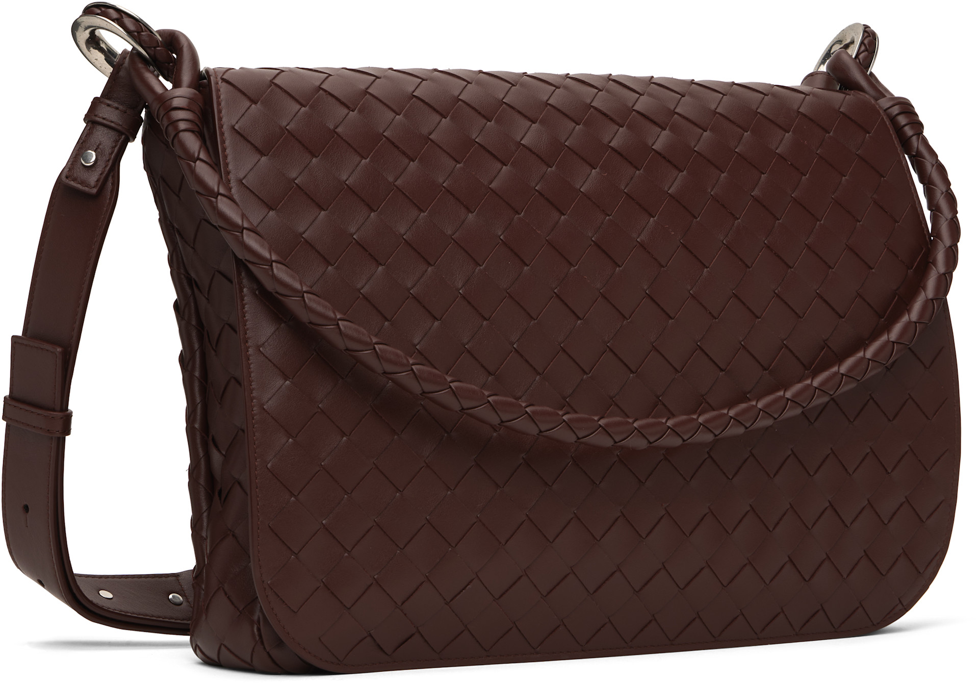 Bottega Veneta: Brown Swing Messenger Bag | SSENSE