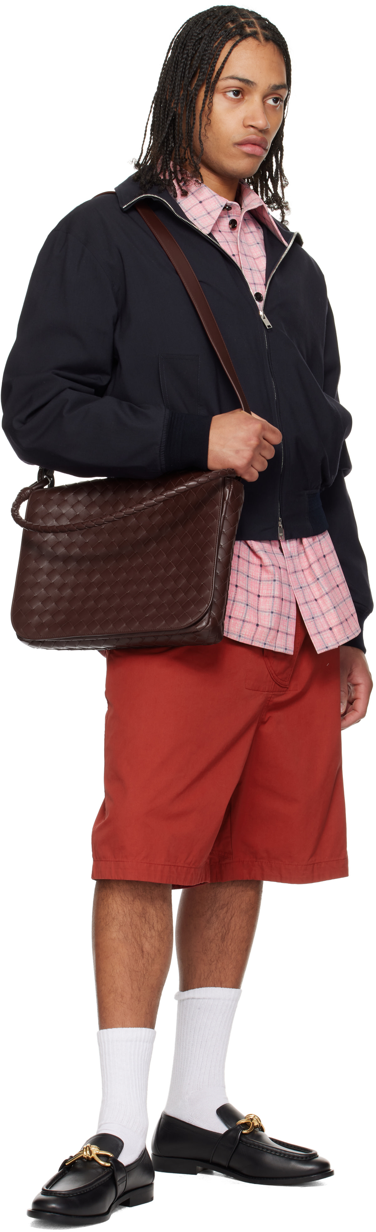 Bottega Veneta - 브라운 스윙 메신저백