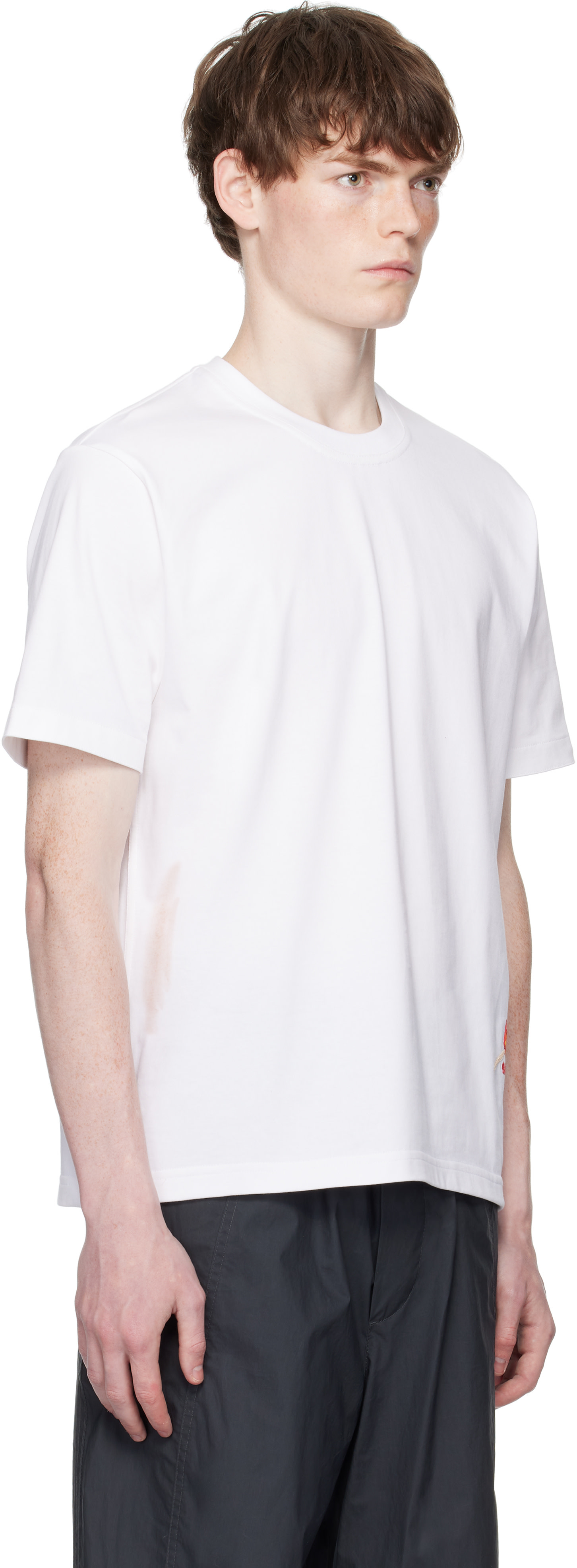 Bottega Veneta: White Cotton Jersey T-shirt | SSENSE