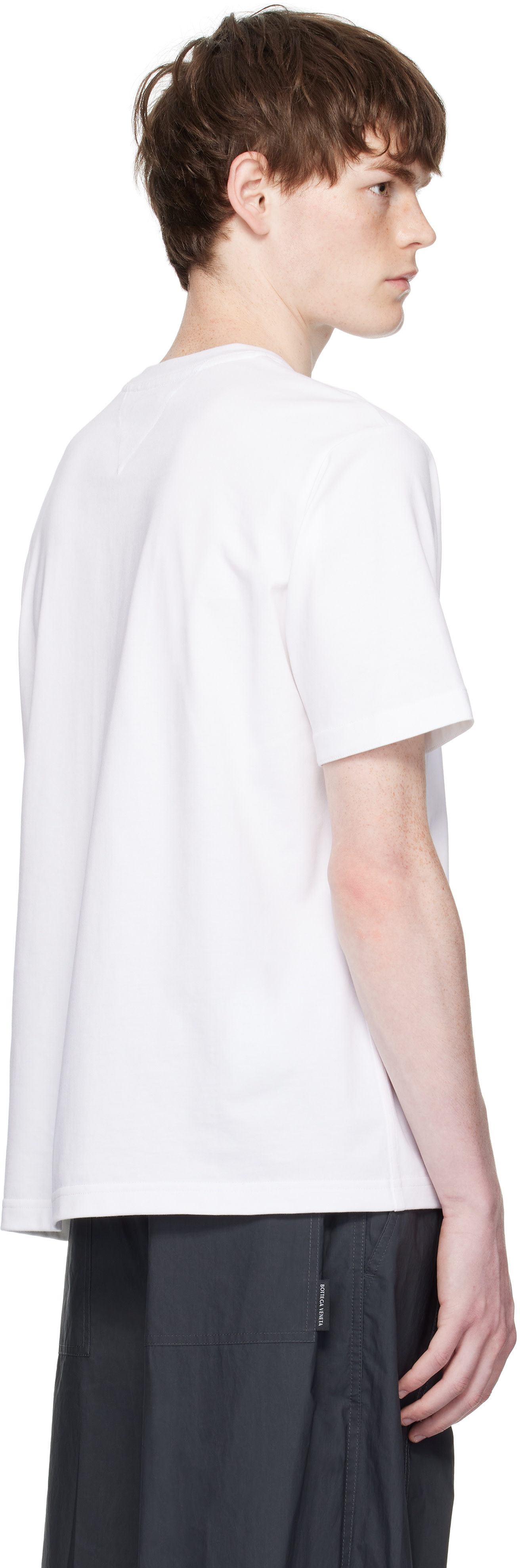 Bottega Veneta: White Cotton Jersey T-shirt | SSENSE