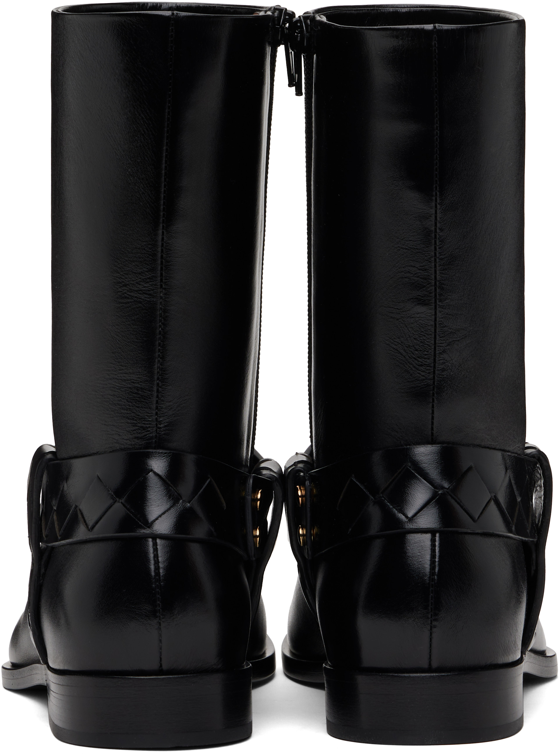 Bottega Veneta: Black Achille Boots | SSENSE