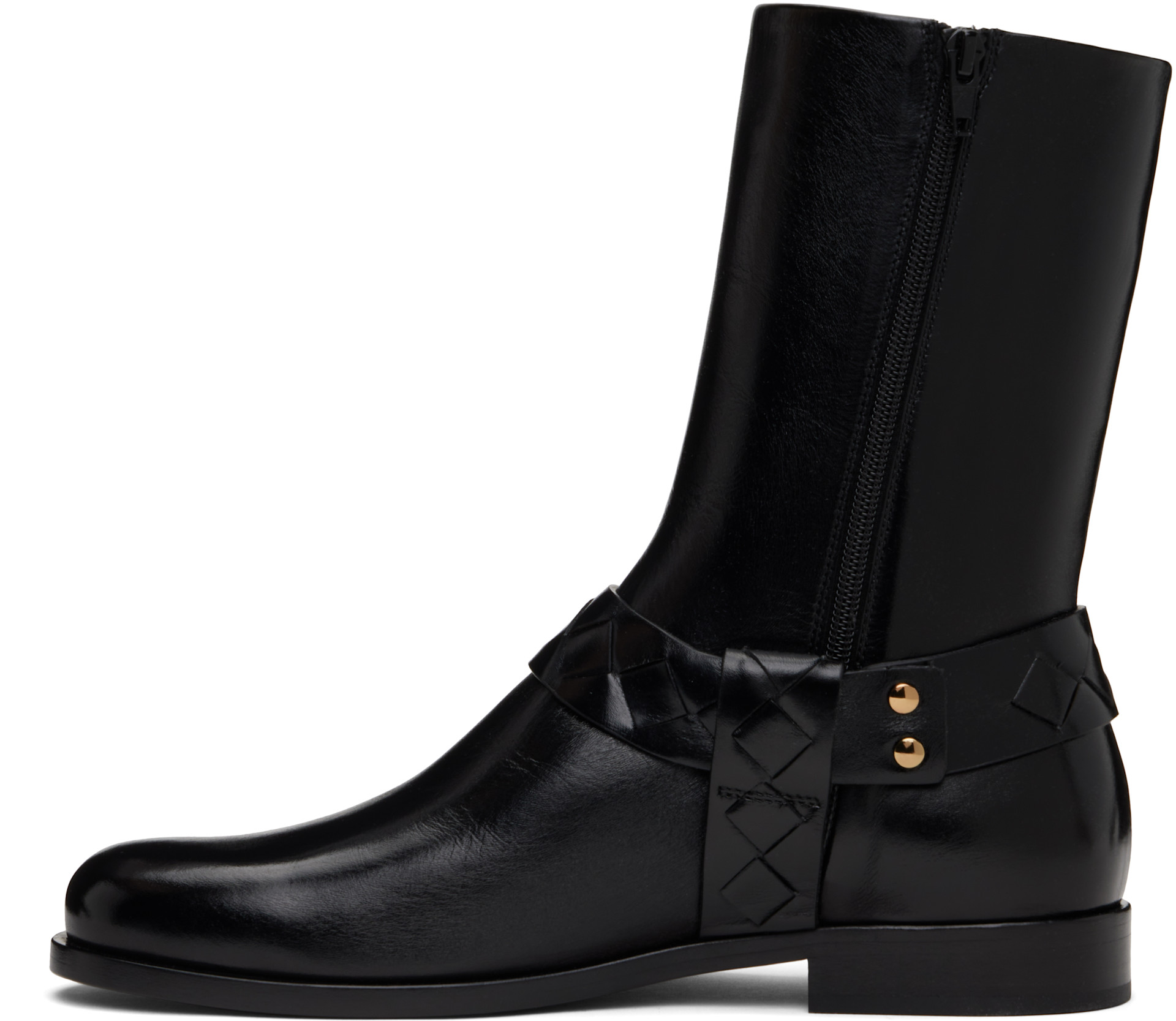 Bottega Veneta: Black Achille Boots | SSENSE