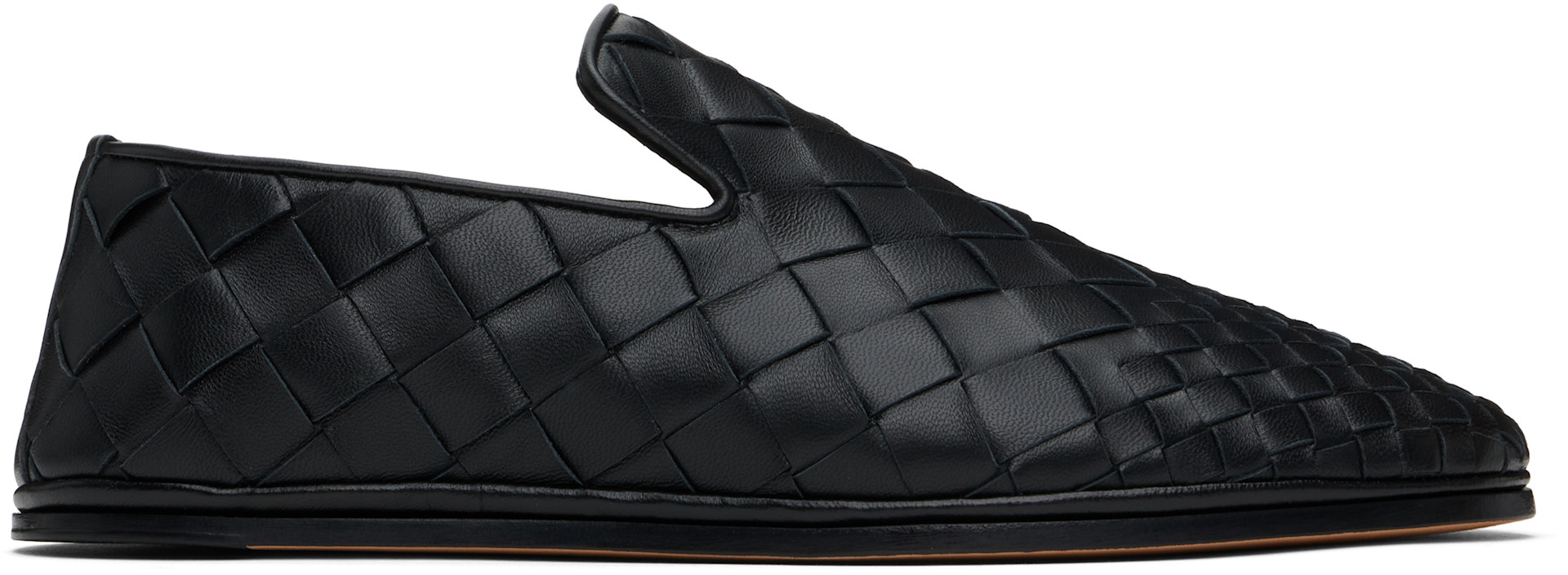 Bottega Veneta: Black Sunday Slippers | SSENSE