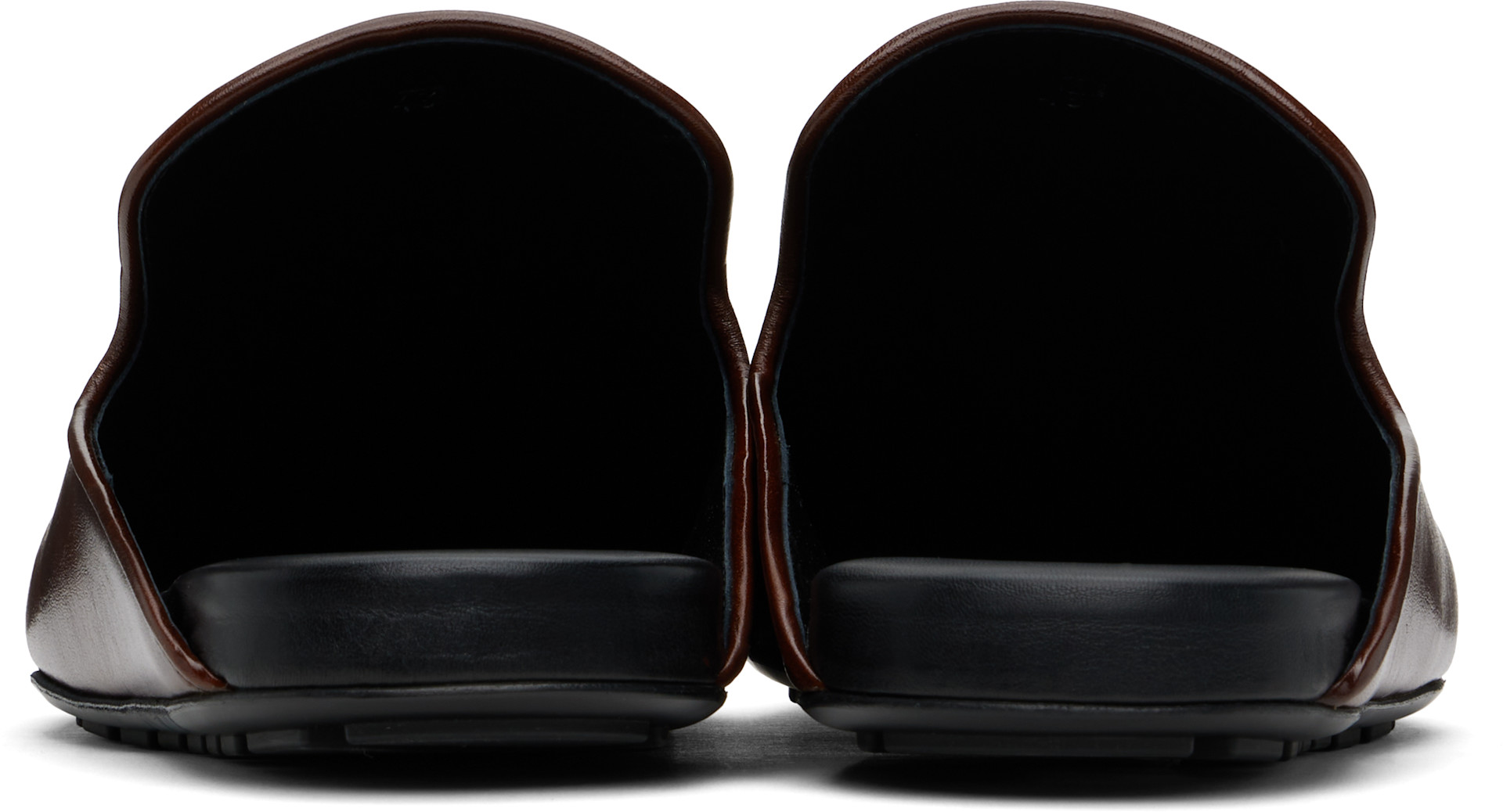 Bottega Veneta: Brown Roma Slippers | SSENSE