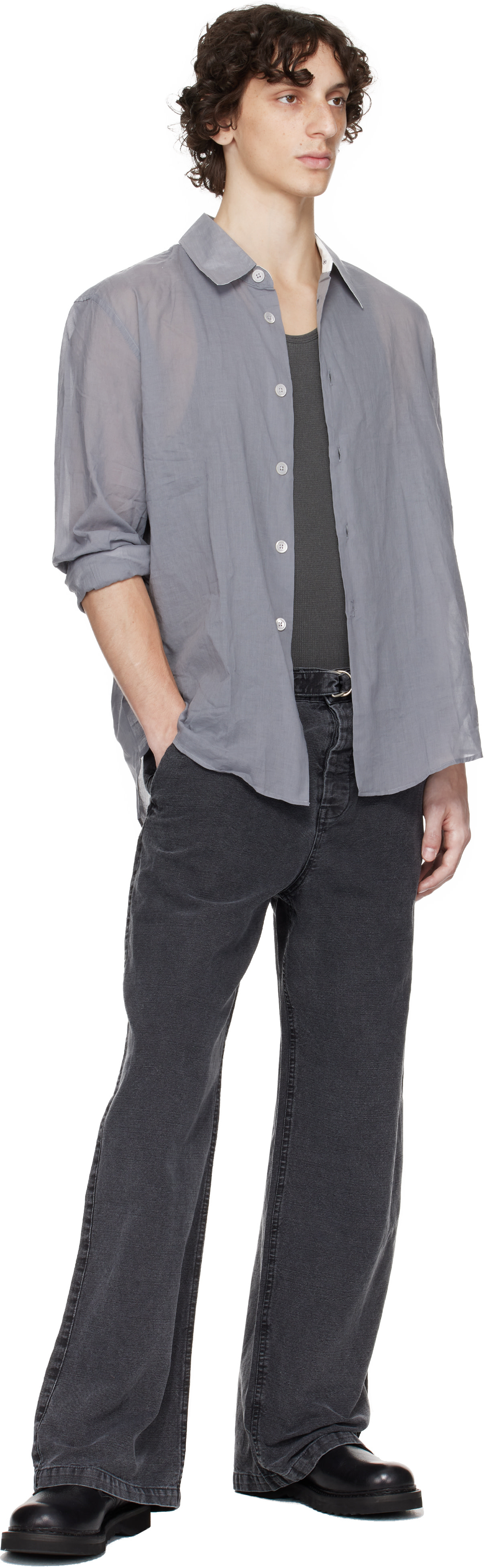 OUR LEGACY: Gray Stern Chino Trousers | SSENSE