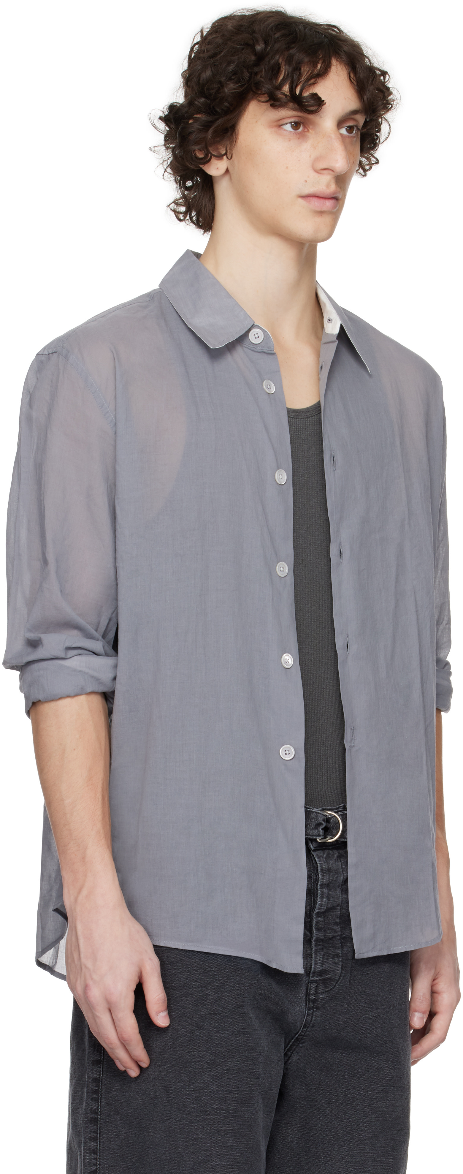 トップス OUR LEGACY BEYOND SHIRT 46 OUR LEGACY: Gray Beyond Shirt | SSENSE