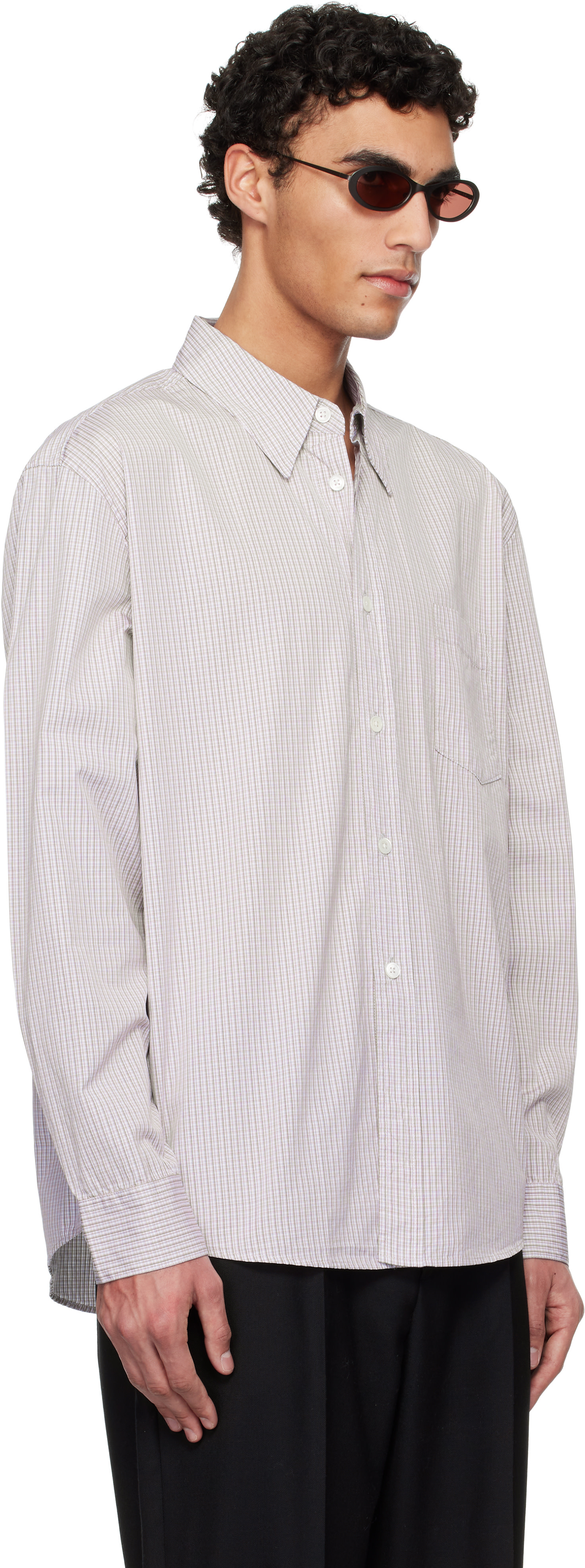 OUR LEGACY: White & Purple Beyond BD Shirt | SSENSE Canada