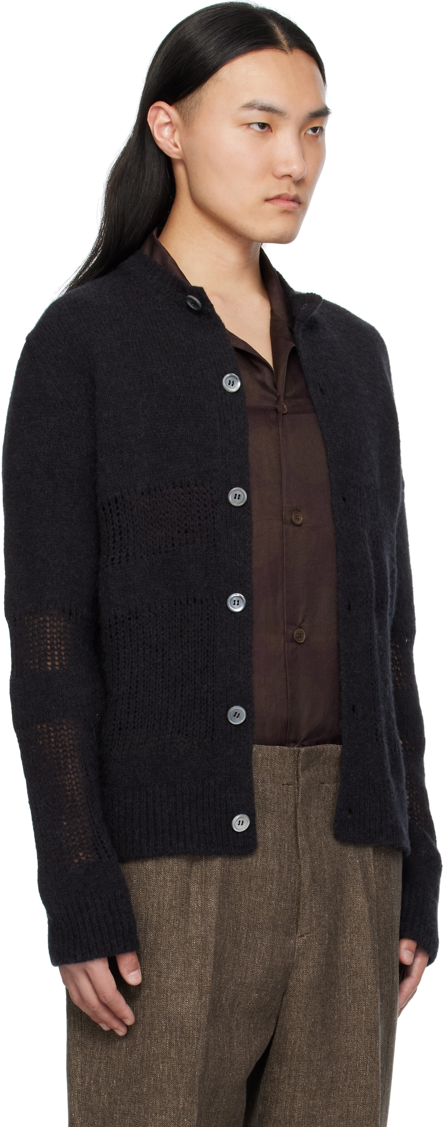 OUR LEGACY CARDIGAN “BLACK MOHAIR” 44 OUR LEGACY: Black Opa 