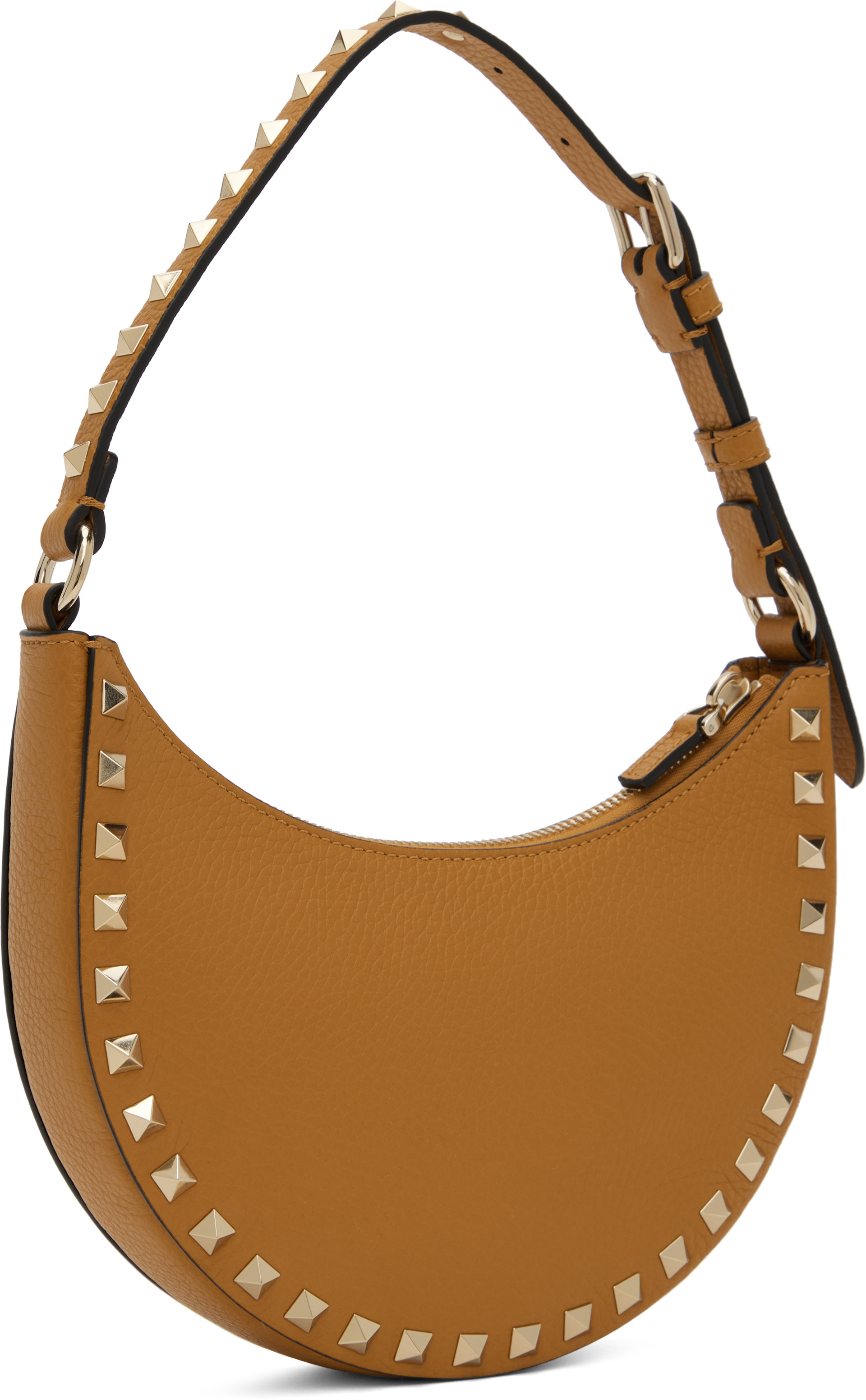 Valentino Garavani: Tan Mini Rockstud Bag | SSENSE