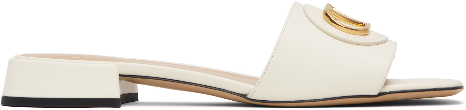 NIB Valentino White Embossed Logo Slide Sandals Versatile Women/Men’s Size 42 Valentino Garavani VLOGO Signature Slide Sandal (Women  main image 2