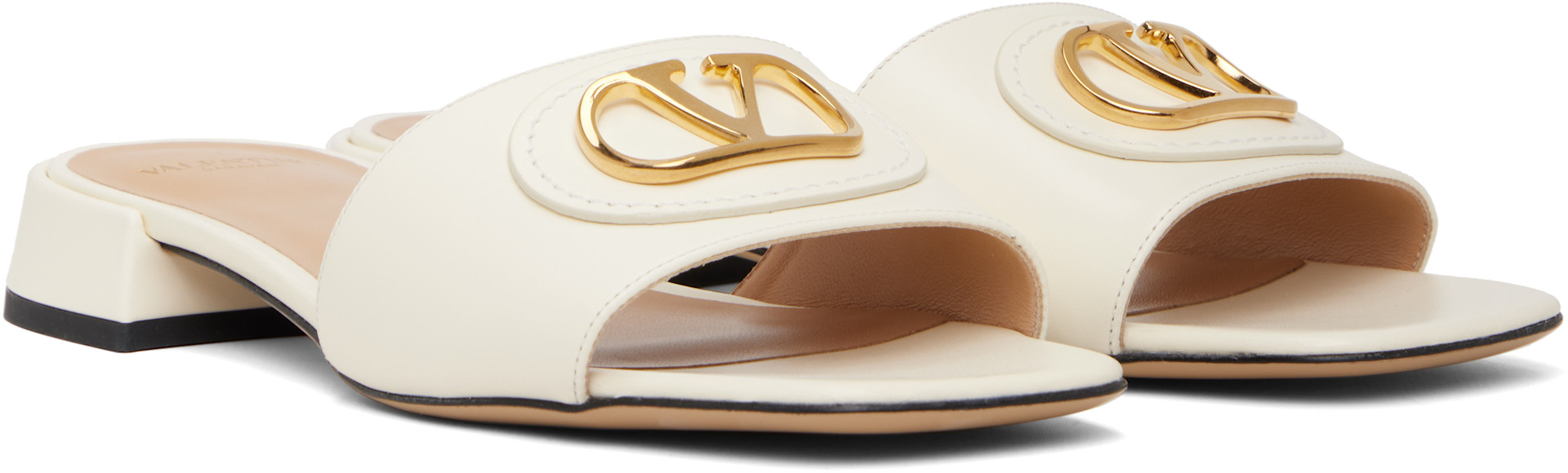 Valentino Garavani: Off-White VLogo Signature Slide Sandals | SSENSE