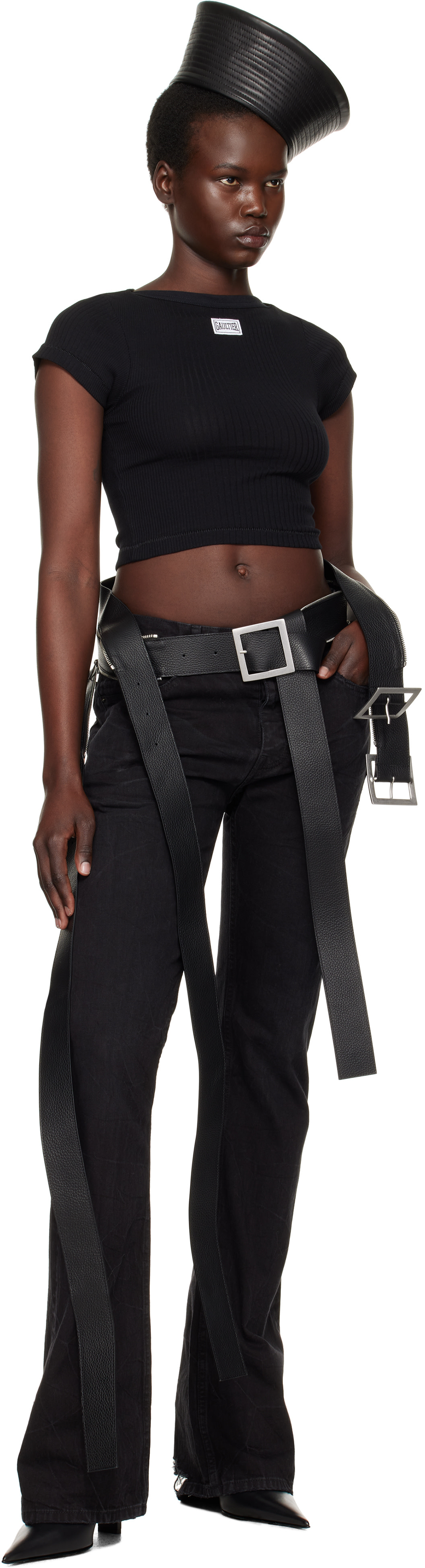 Jean Paul Gaultier: ブラック The Patch Tシャツ | SSENSE 日本