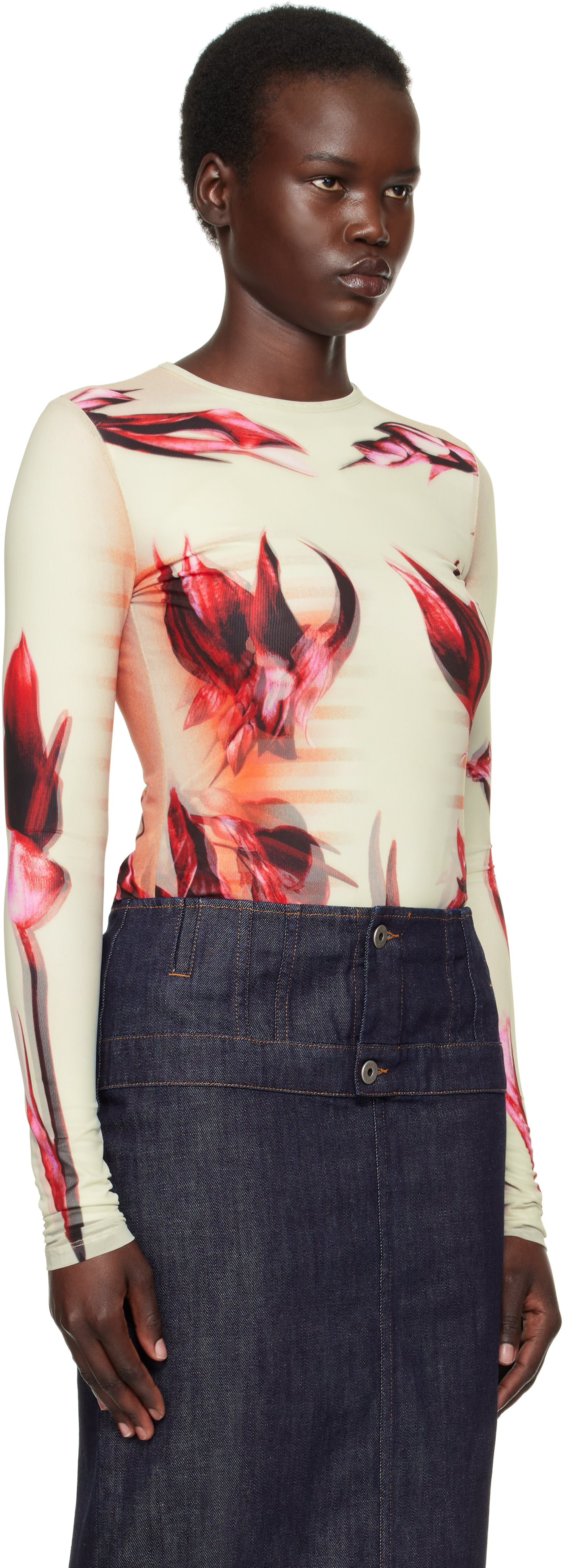 Jean Paul Gaultier: Green & Pink 'The Flower Body Morphing