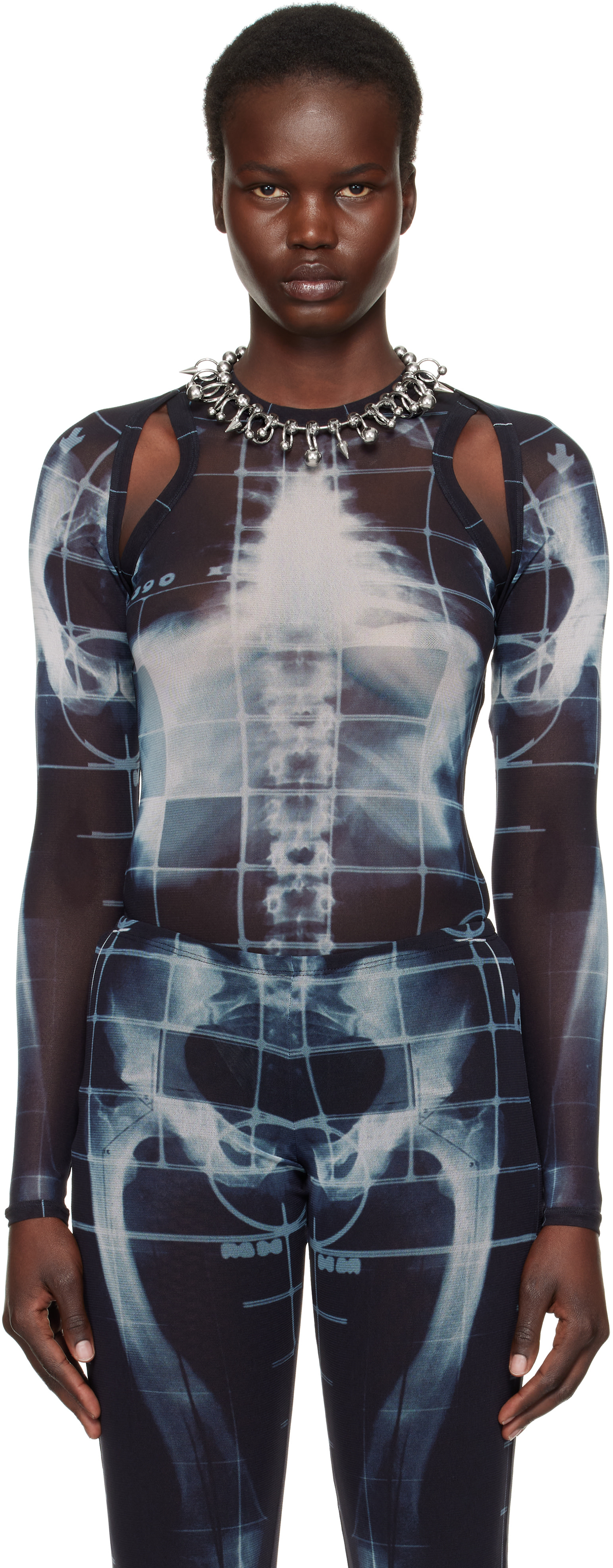 ニット+セーター Jean Paul Gaultier see-through knit BLK JEAN PAUL GAULTIER - Sheer-effect sweater | Leam Roma - Luxury