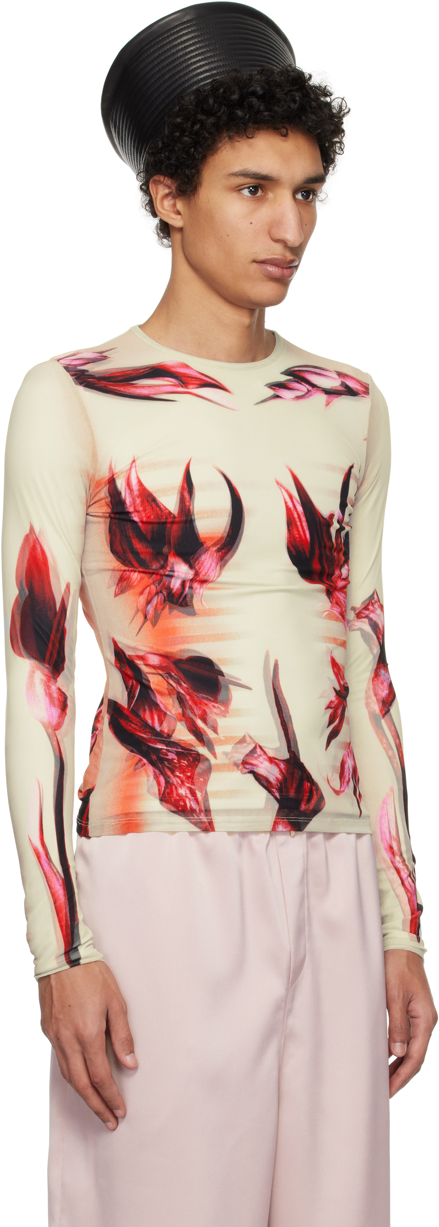 Jean Paul Gaultier: Multicolor Flower Body Morphing T-shirt | SSENSE