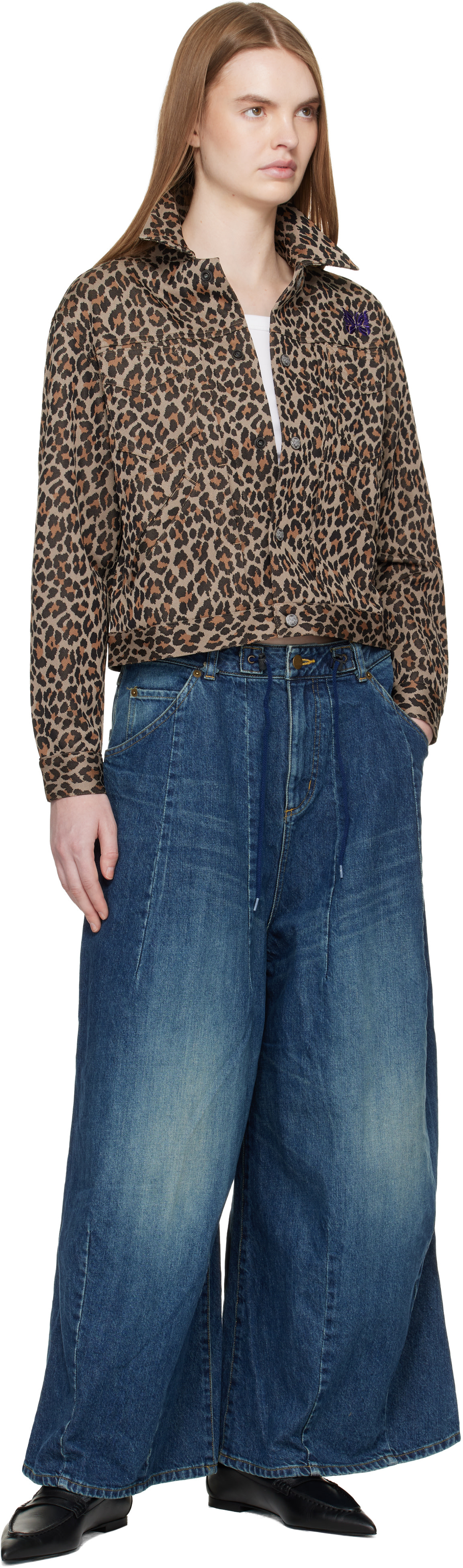 NEEDLES: Brown Penny Jean Jacket | SSENSE Canada
