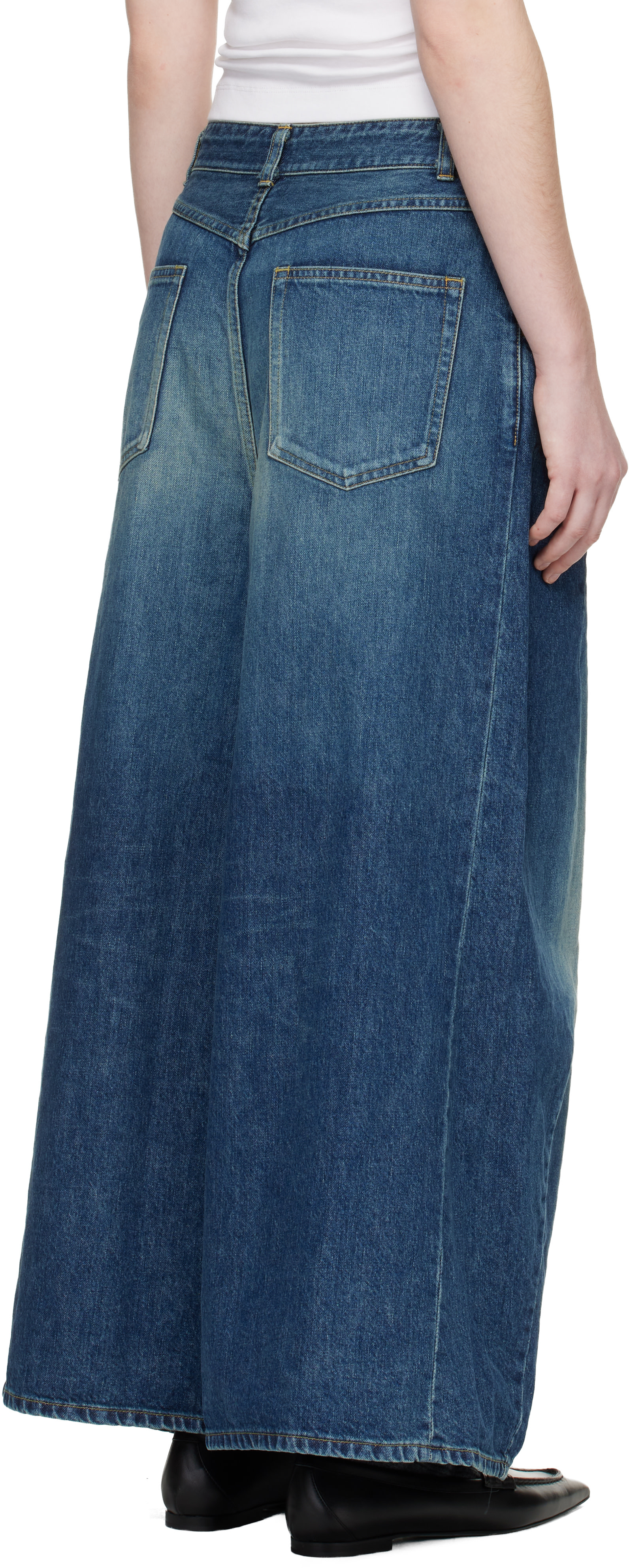 NEEDLES: Navy H.D. Buggy Jeans | SSENSE