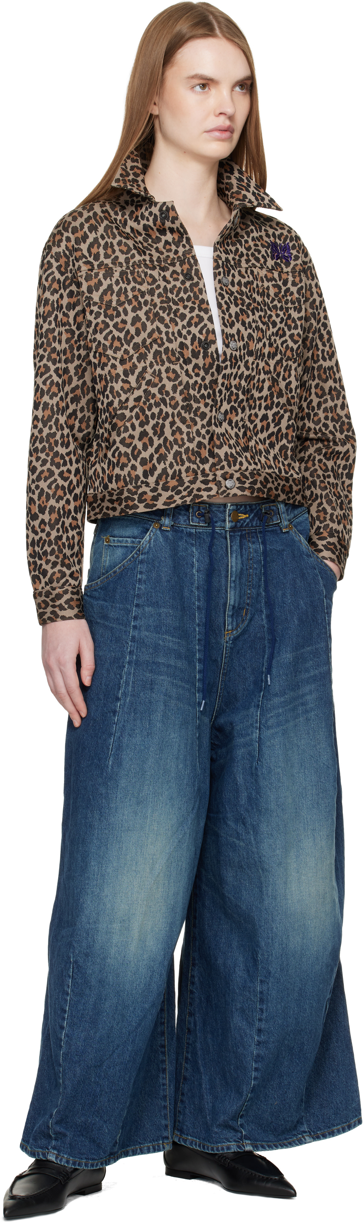 NEEDLES: Navy H.D. Buggy Jeans | SSENSE