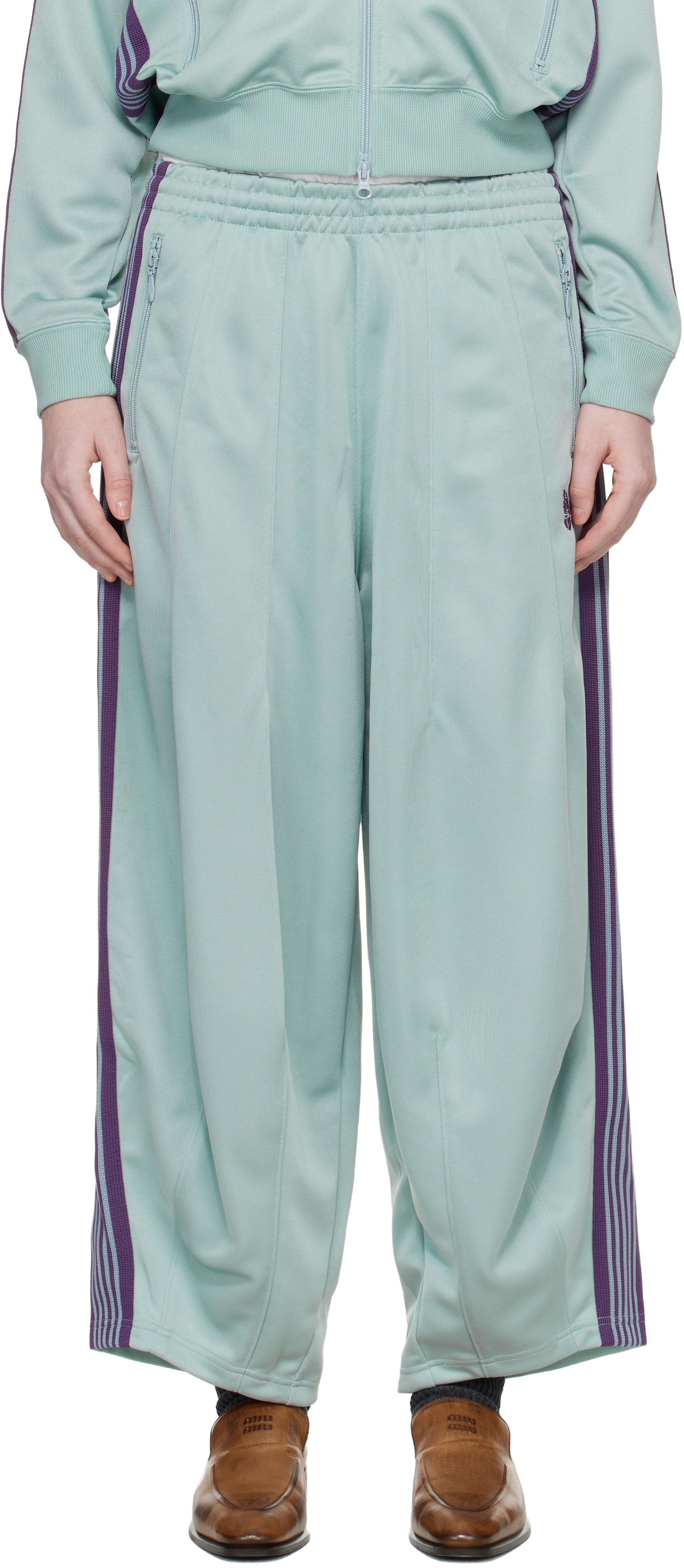 NEEDLES: Green H.D. Track Pants | SSENSE