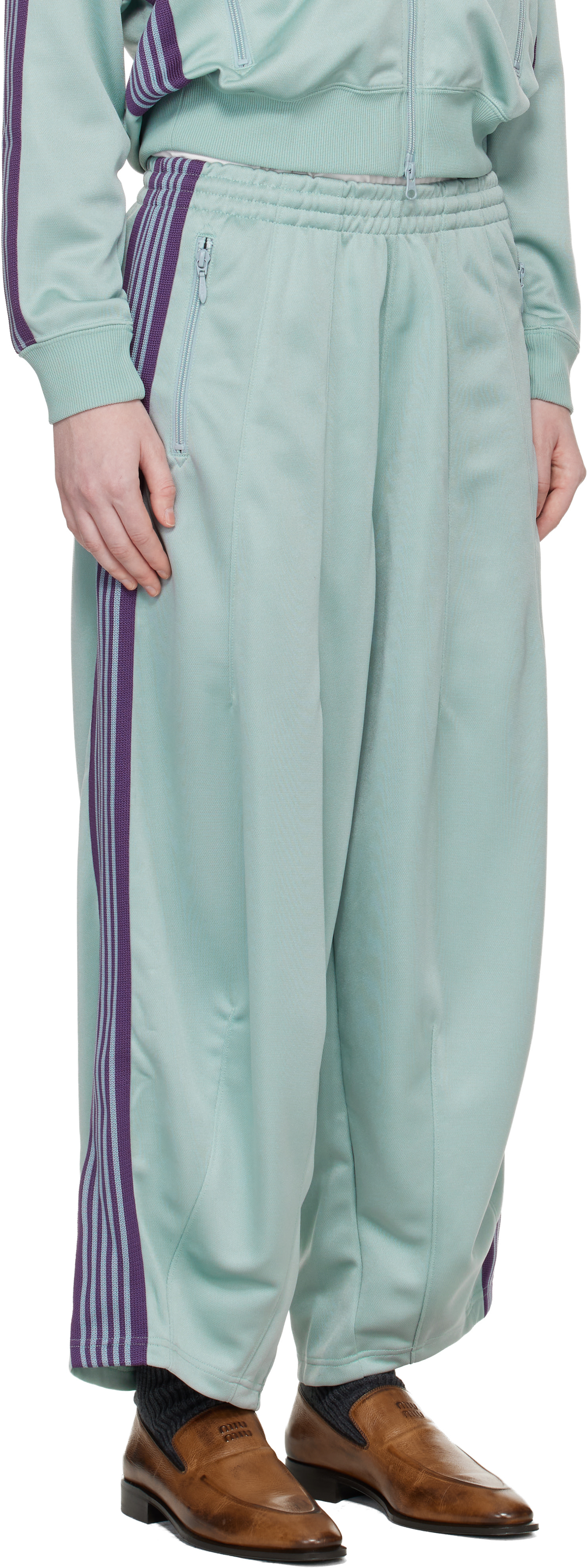 NEEDLES: Green H.D. Track Pants | SSENSE