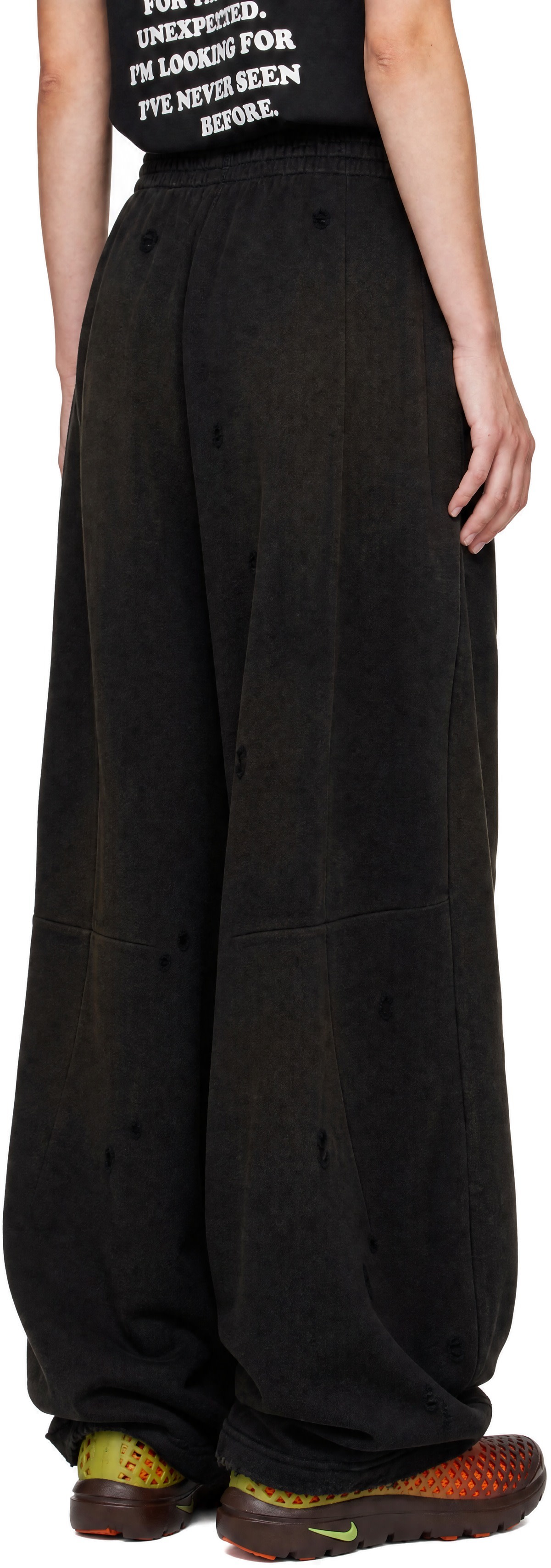 NEEDLES - Black Distressed Sweatpants