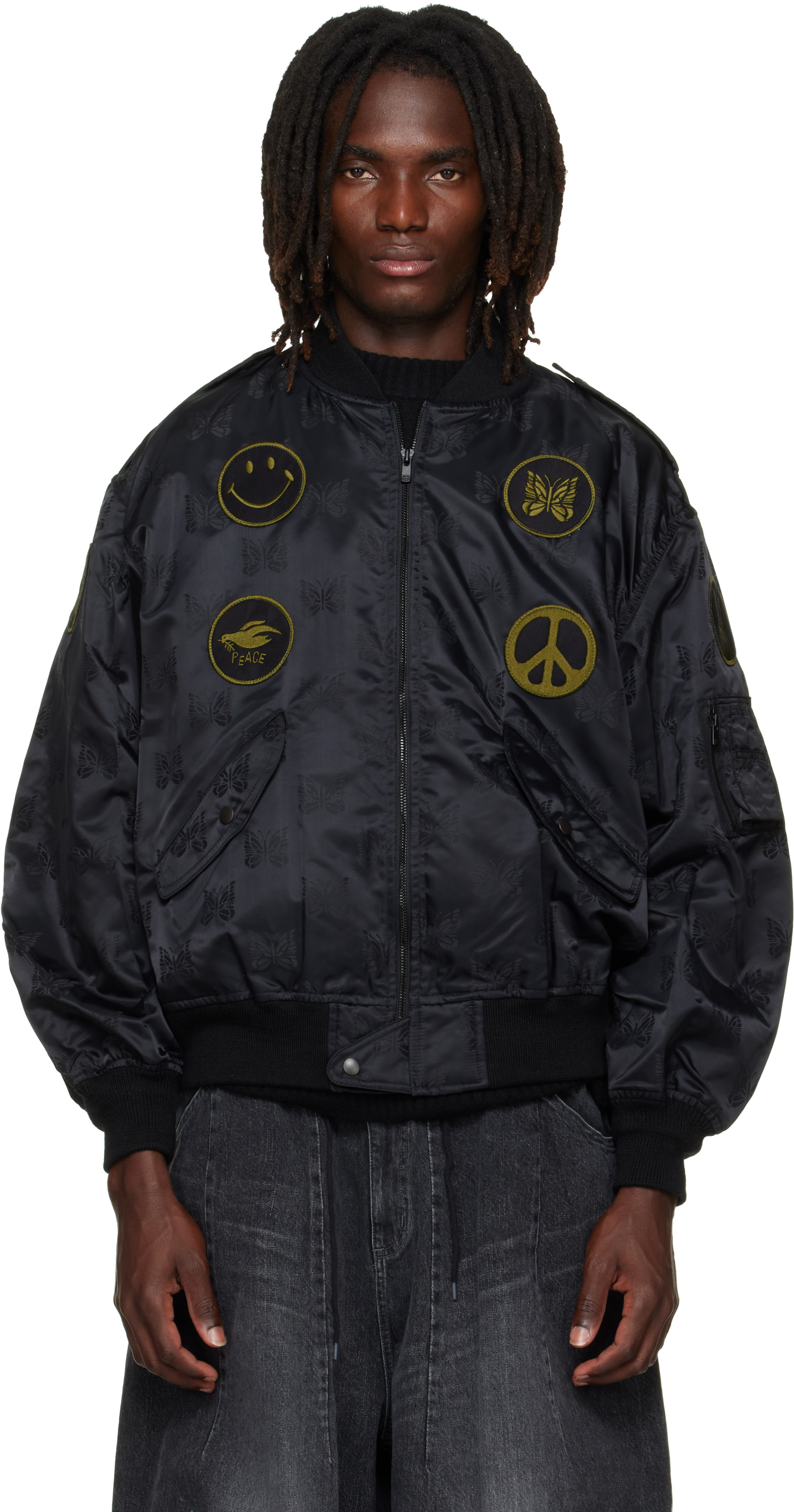 NEEDLES - Blouson aviateur L2-B noir
