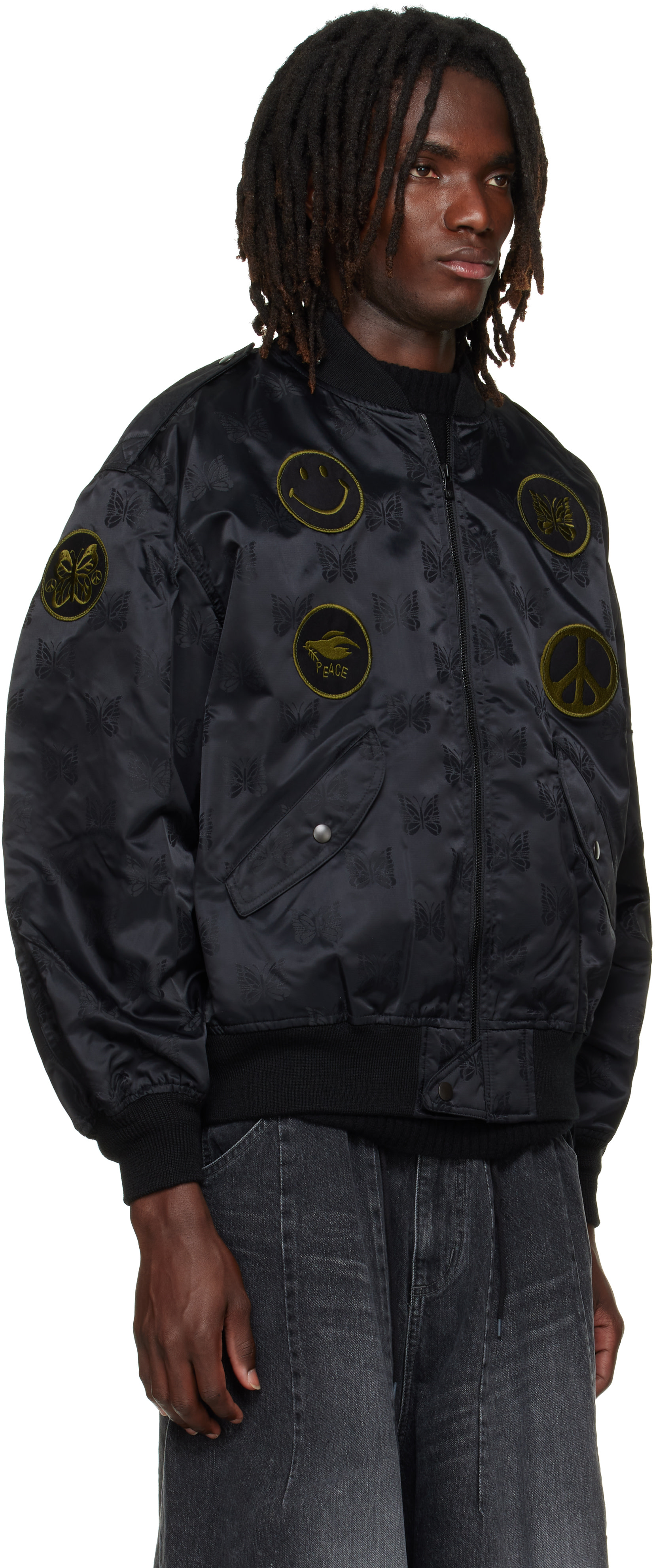 NEEDLES - Blouson aviateur L2-B noir