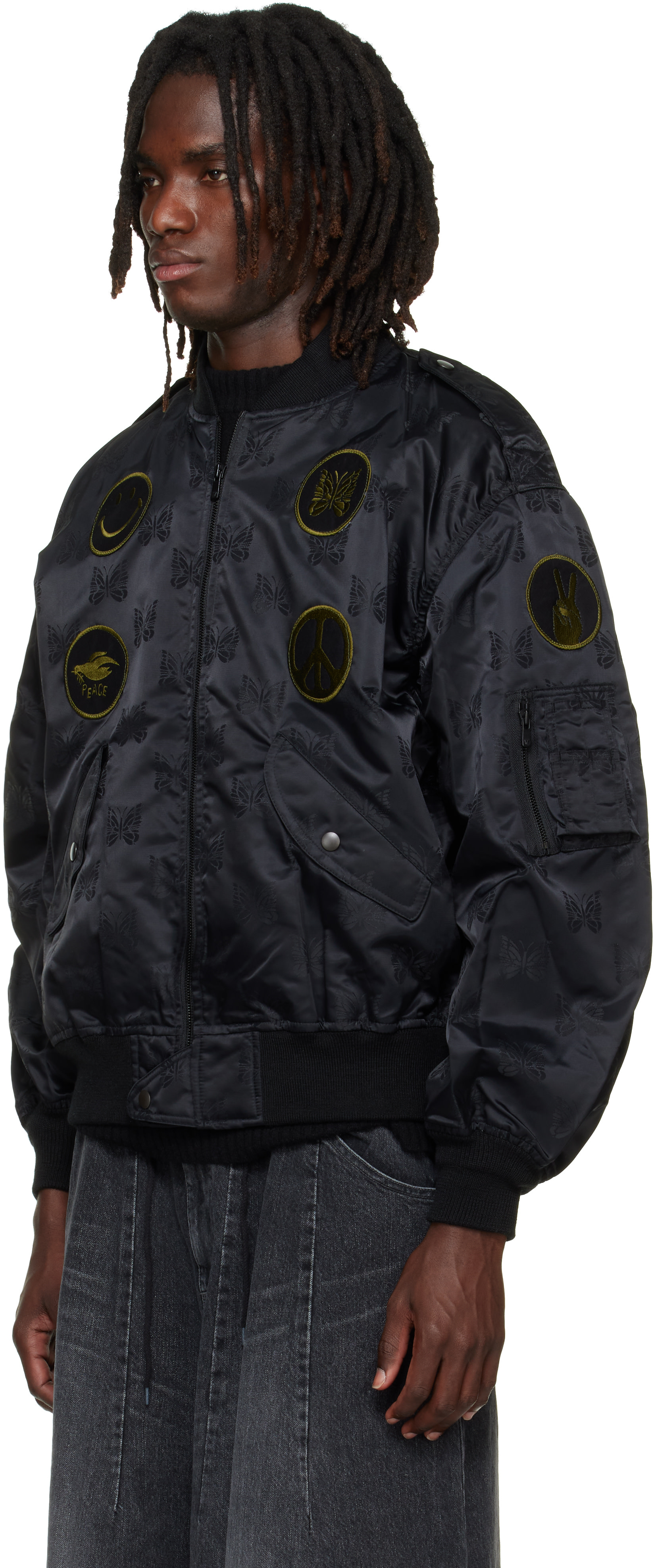 NEEDLES - Blouson aviateur L2-B noir